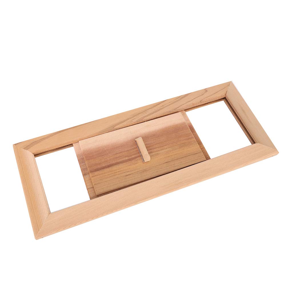 Premium Cedarwood Air Vent Grille - Durable Ventilation Panel for Doors, Sauna Rooms & HVAC Systems | Natural Airflow Solution for Home, Spa and Commercial Spaces