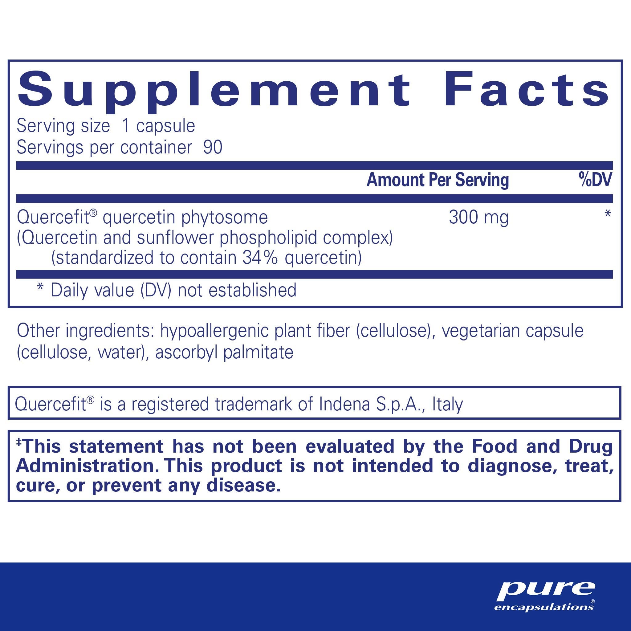 Pure Encapsulations Quercetin UltraSorb Supplement - High Bioavailability Quercetin with UltraSorb Technology for Immune Support & Antioxidant Benefits | Supports Seasonal Wellness & Healthy Inflammation Response