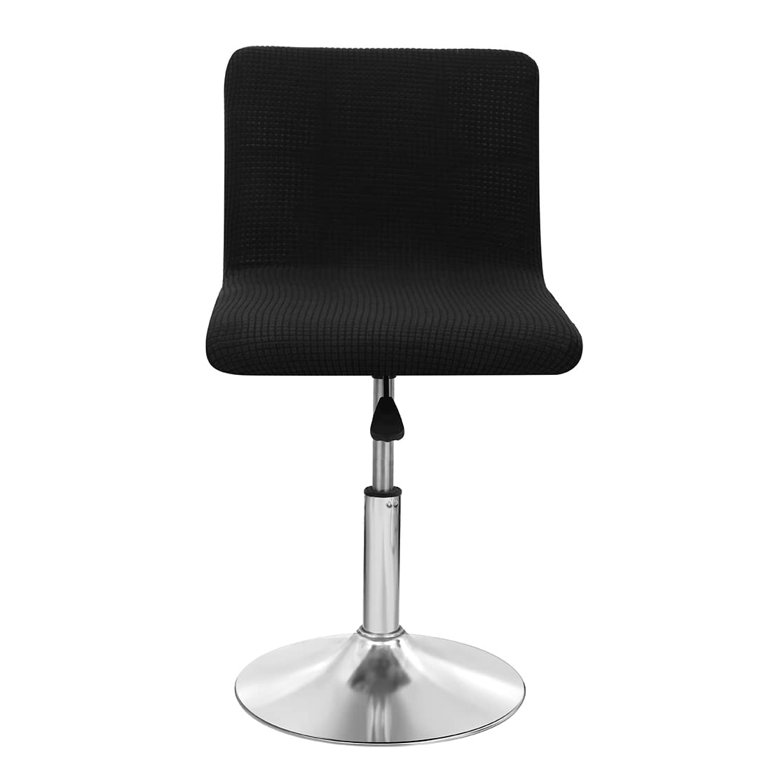 Stretch Slipcover Chair Protectors for Short Back Chairs & Bar Stools - Elastic Furniture Covers (Black) - Perfect for Dining Room, Kitchen & Office Use