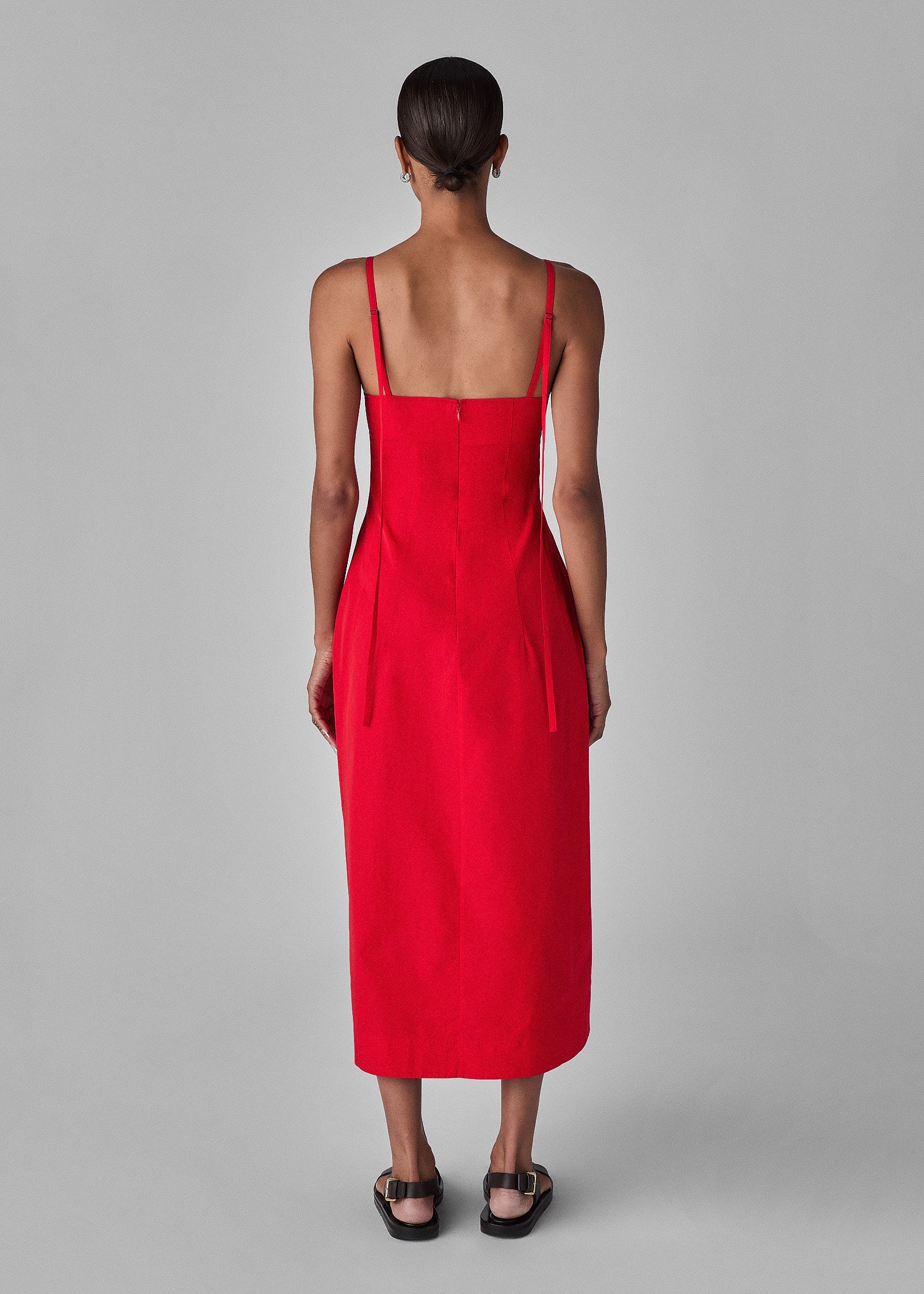 Red Cotton Poplin Bustier Dress for Women - Perfect for Date Nights, Parties & Special Occasions