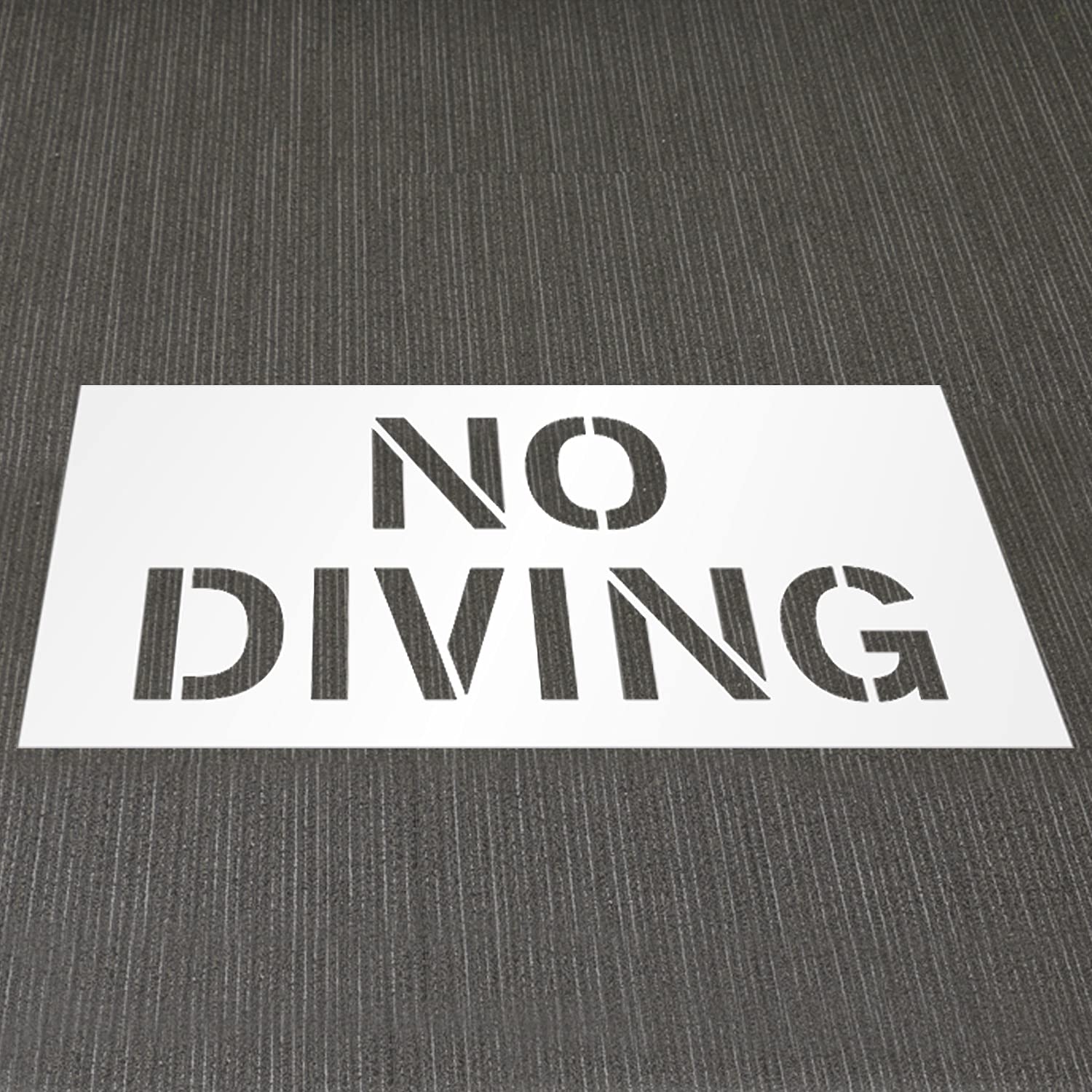 SmartSign Pool Safety Markers - 21-Piece Reusable Stencil Kit for Painting 21-Inch Symbols & 4-Inch Words | Durable 63 Mil Polyethylene | Perfect for Swimming Pool Safety Signs, Deck Markings & Public Pools