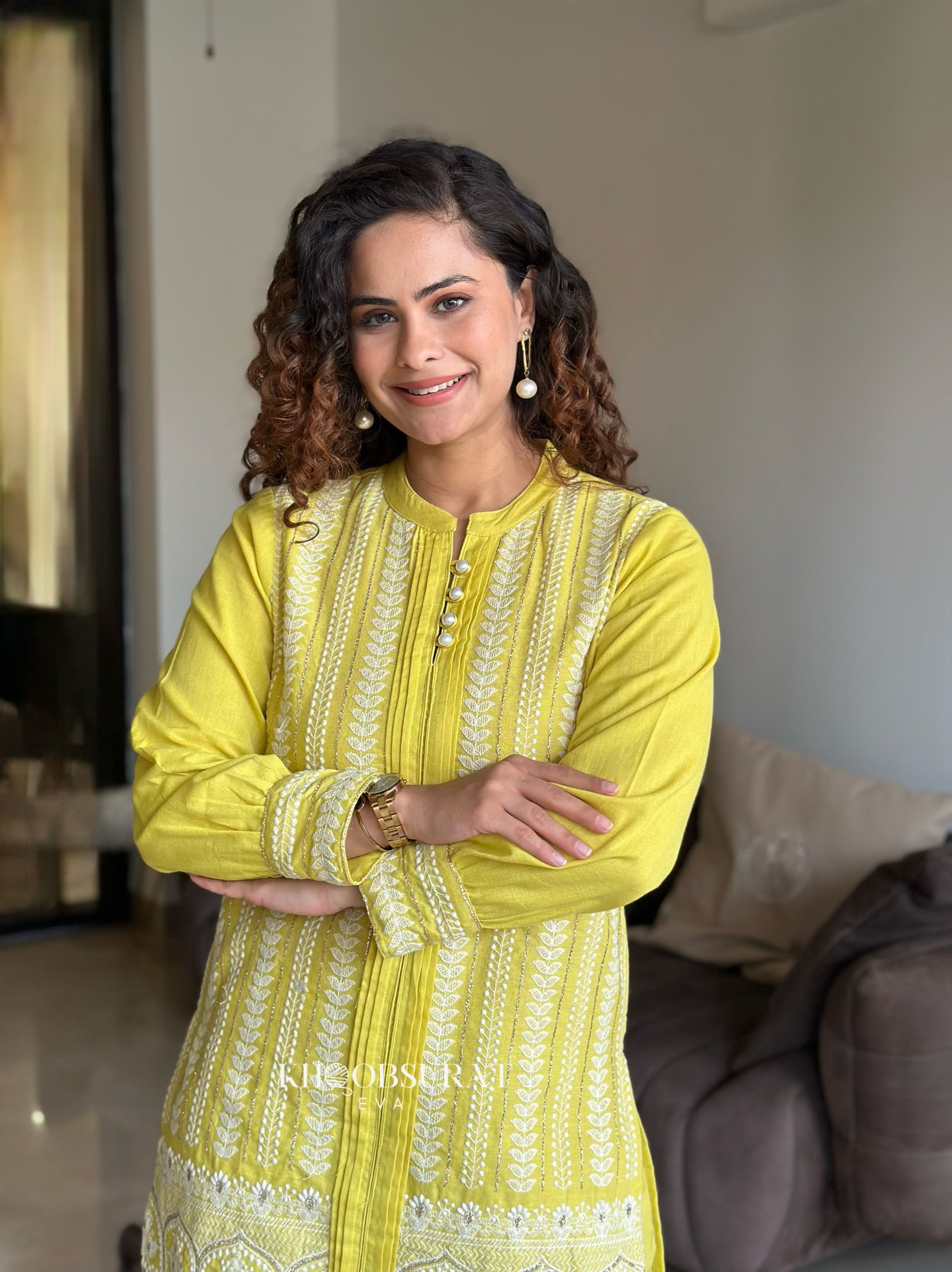 Dream Girl Yellow Embroidered Kurta Set for Women - Traditional Indian Ethnic Wear for Festivals, Weddings & Special Occasions