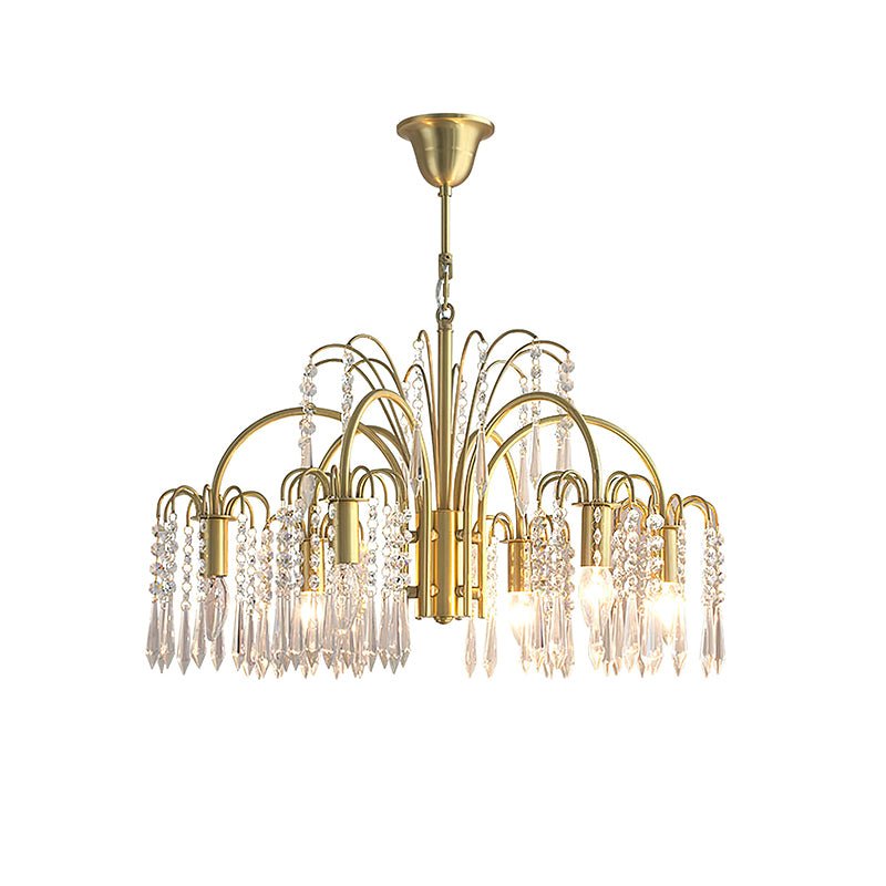 Isla Dawn Chandelier - Modern Crystal Ceiling Light Fixture for Dining Room & Living Room | Elegant Lighting for Home Decor & Wedding Venues