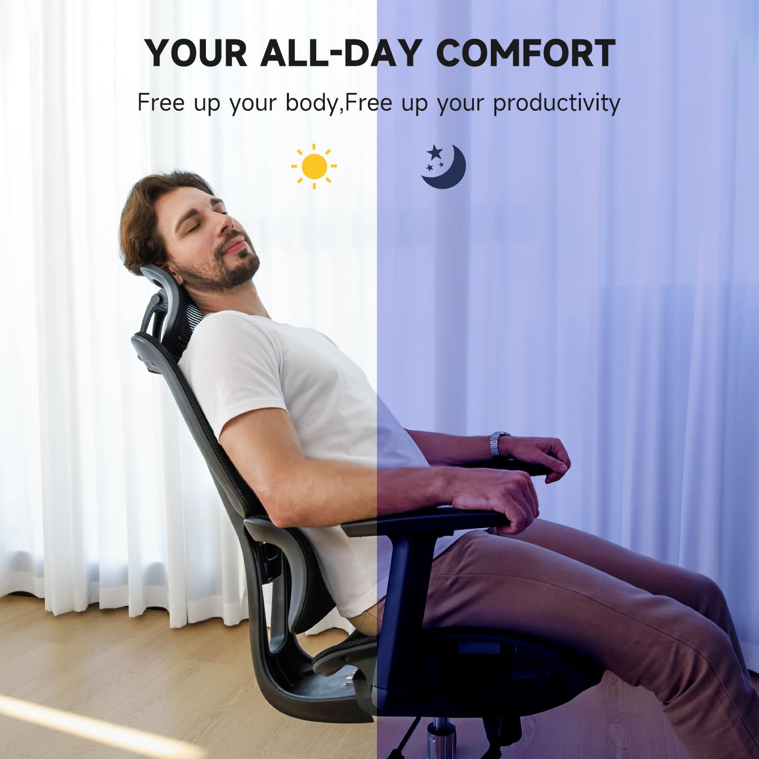 Premium Ergonomic Office Chair for Big & Tall - Heavy Duty 400Lbs Capacity, Adjustable High Back Computer Desk Chair for Gaming & Work - Ideal for Large Professionals & Long Hours Sitting (6'5