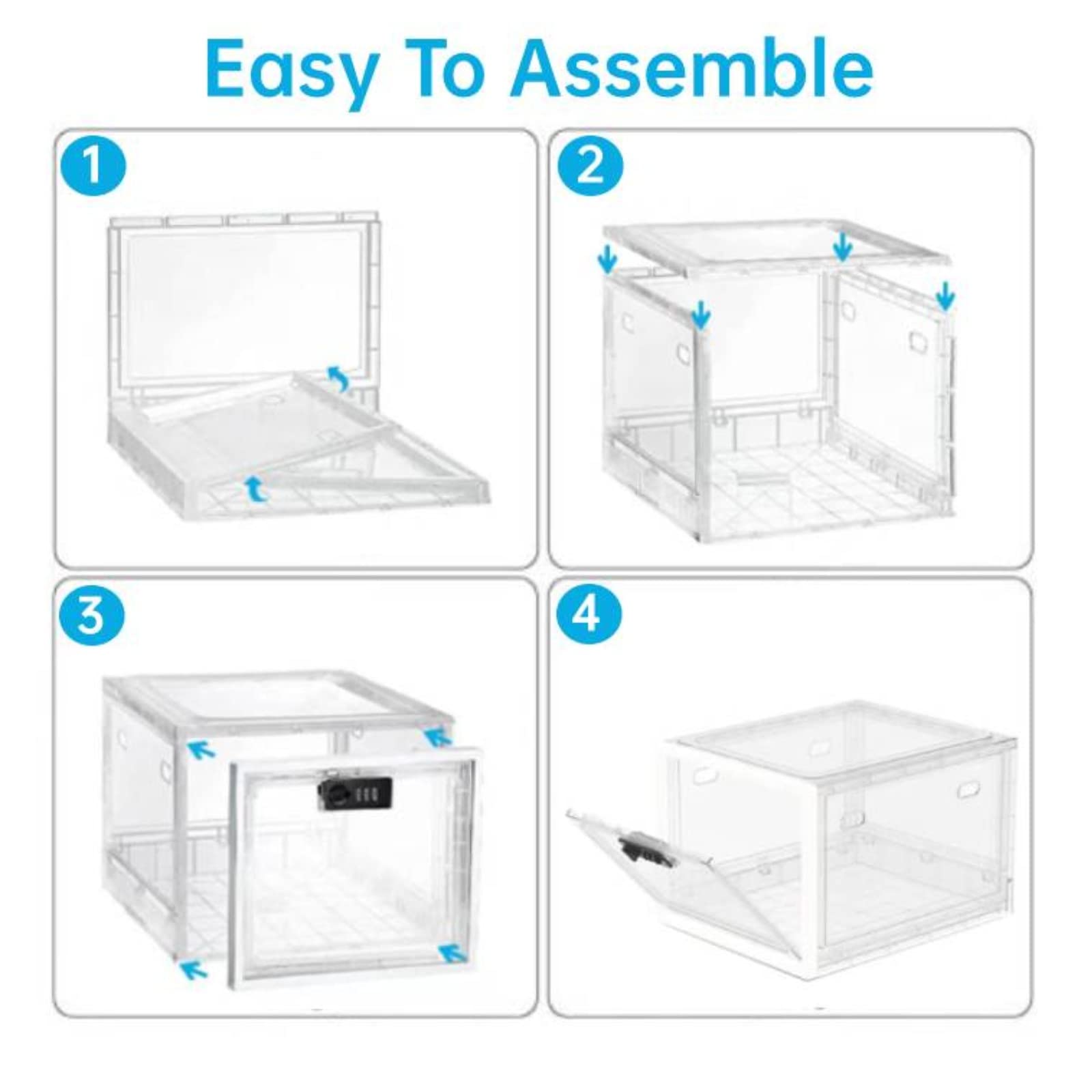 Secure Medicine Lock Box for Safe Medication Storage - Clear Lockable Container for Fridge & Refrigerator Food Storage - Large Capacity Safety Box for Prescriptions, Vitamins & Valuables - Ideal for Home, Office & Travel Use