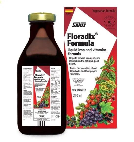 Floradix Formula Liquid Iron Supplement 250mL - Herbal Energy Booster for Women & Men - Supports Healthy Blood & Energy Levels - Perfect for Daily Wellness & Active Lifestyles