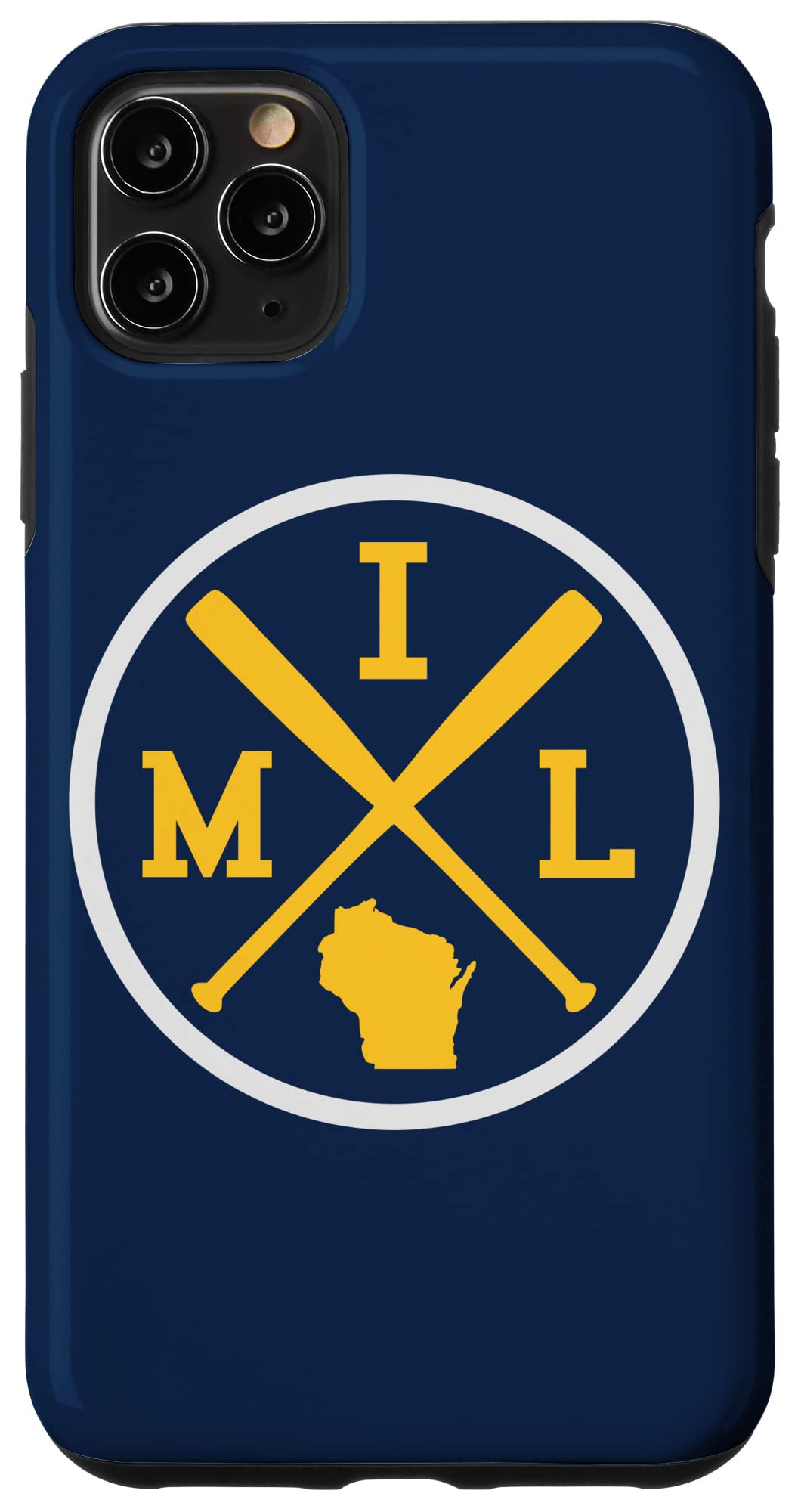 Vintage Milwaukee Baseball Emblem iPhone 11 Pro Max Case - Retro Design Protective Cover for Everyday Use, Travel & Sports