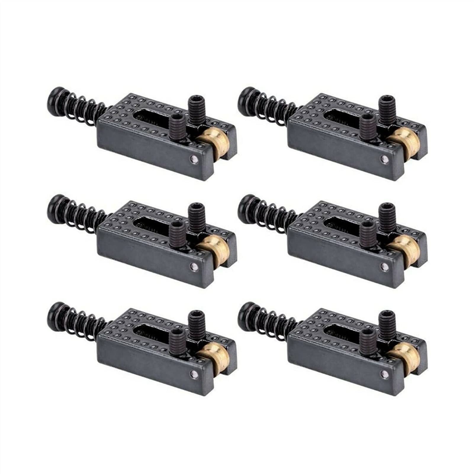 6Pcs Black Electric Guitar Roller Bridge Tremolo Saddles for TL ST Electric Guitar - Premium Replacement Guitar Parts for Smooth Playability - Perfect for Rock, Blues & Metal Performances