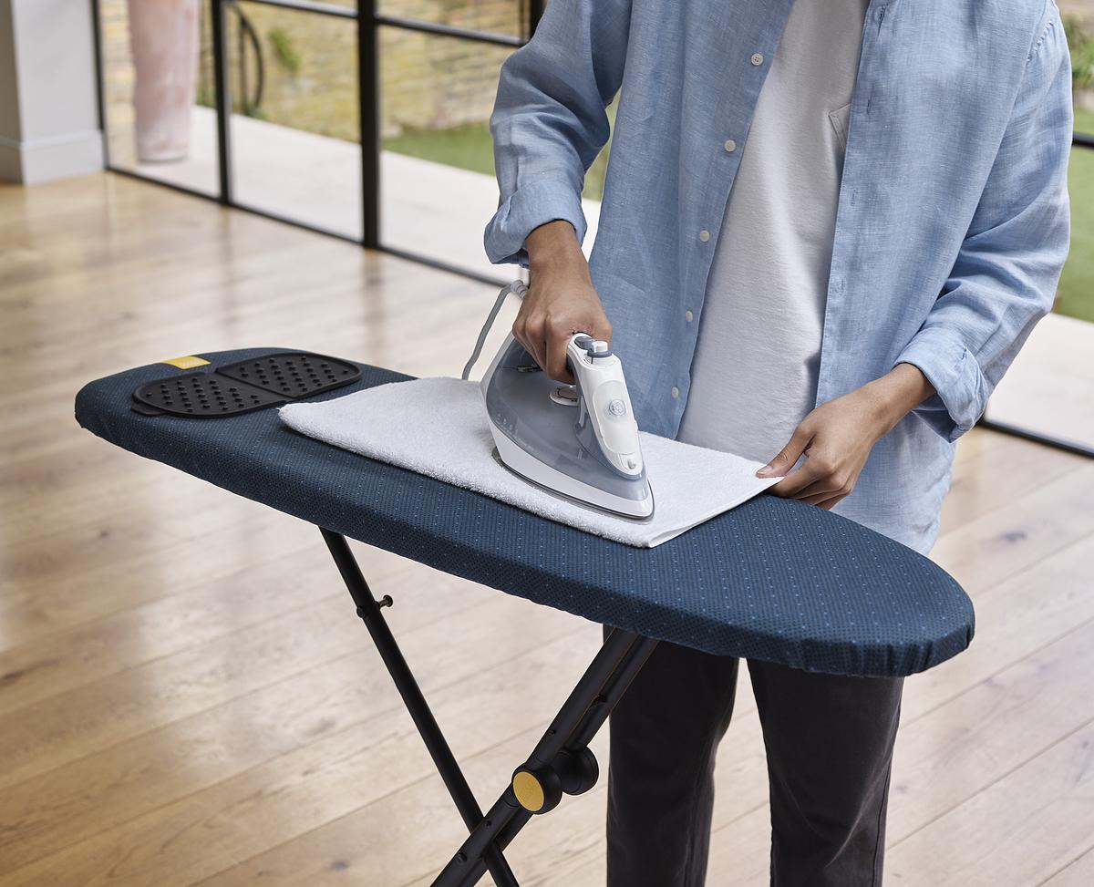 Glide Compact Plus Easy Store Ironing Board 110cm - Foldable & Space Saving for Small Laundry Rooms & Apartments - Perfect for Home & Travel Use