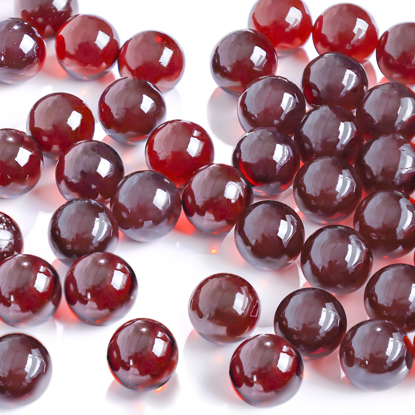 FUTUREPLUSX 3LB Amber Glass Marbles Bulk - 0.63 Inch Round Vase Fillers for Home Decor, Kids Crafts & DIY Projects - Perfect for Centerpieces, Terrariums, and Sensory Play