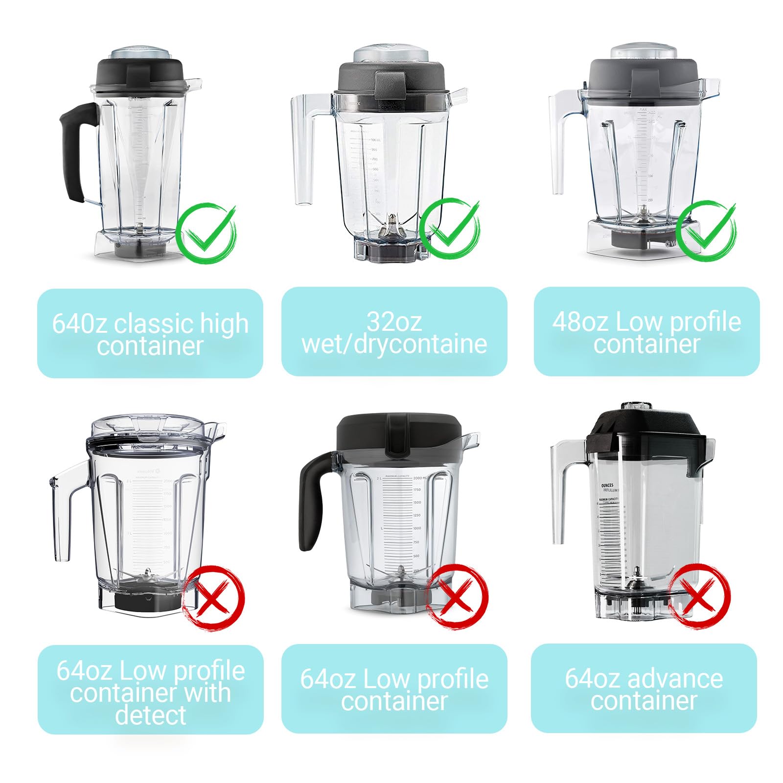 Vitamix 5200 6300 500 Blender Replacement Blade - Compatible with Tall Container VM001152 - Perfect for Smoothies, Soups & Nut Butters