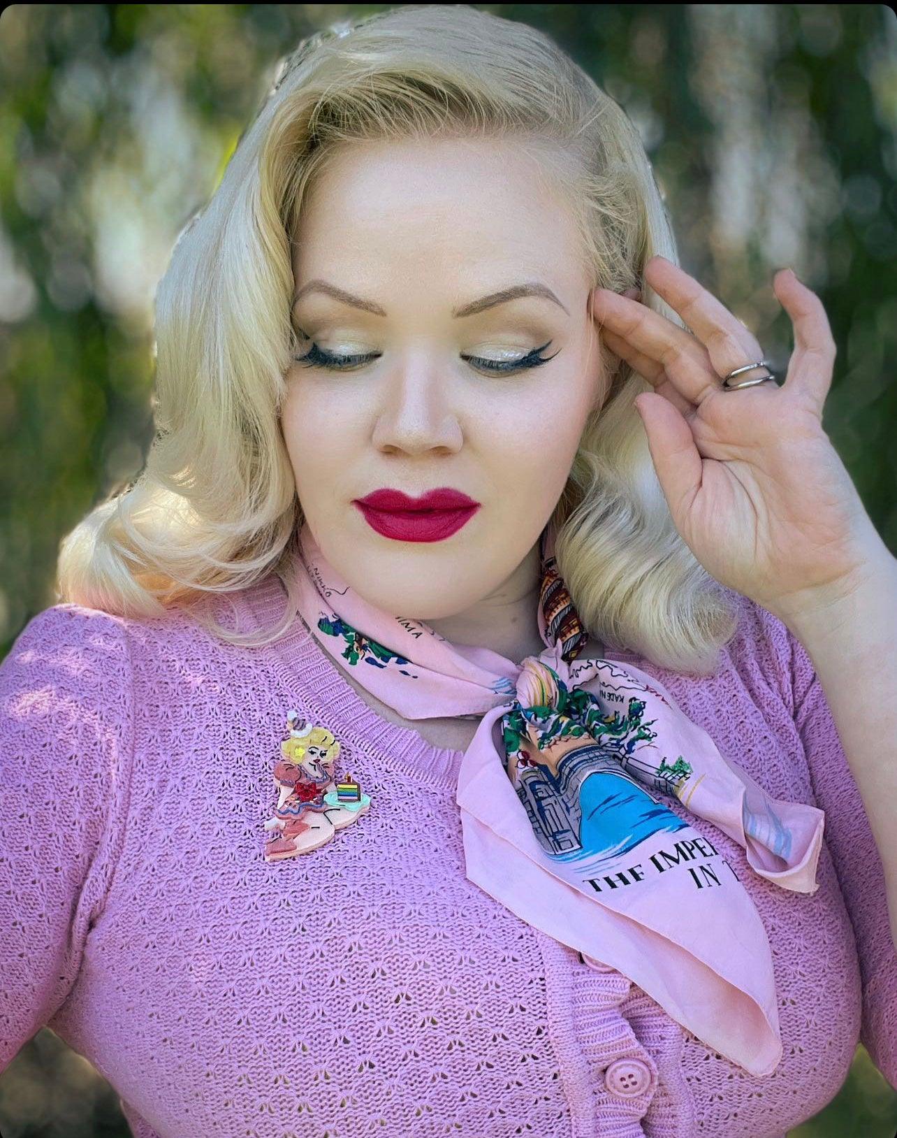 Birthday Belle Brooch - Elegant Rhinestone Pin for Women | Lipstick & Chrome x Club Eggie SABLE Collection | Perfect for Birthday Gifts, Parties & Special Occasions