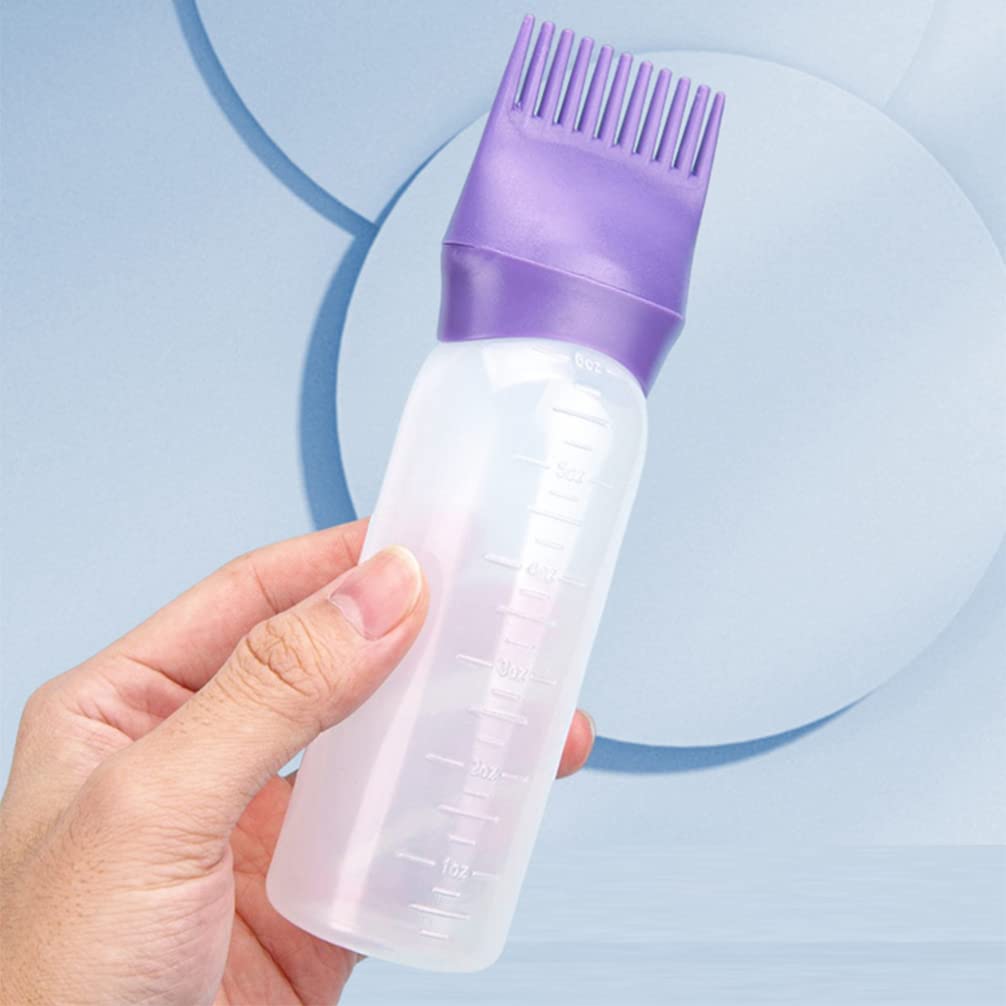 FOMIYES 4pcs Hair Dye Applicator Bottles with Comb - Professional PP Hair Color Tools for Salon & Home Use, Perfect for Highlights, Hair Growth Treatments, and Easy Hair Dye Application