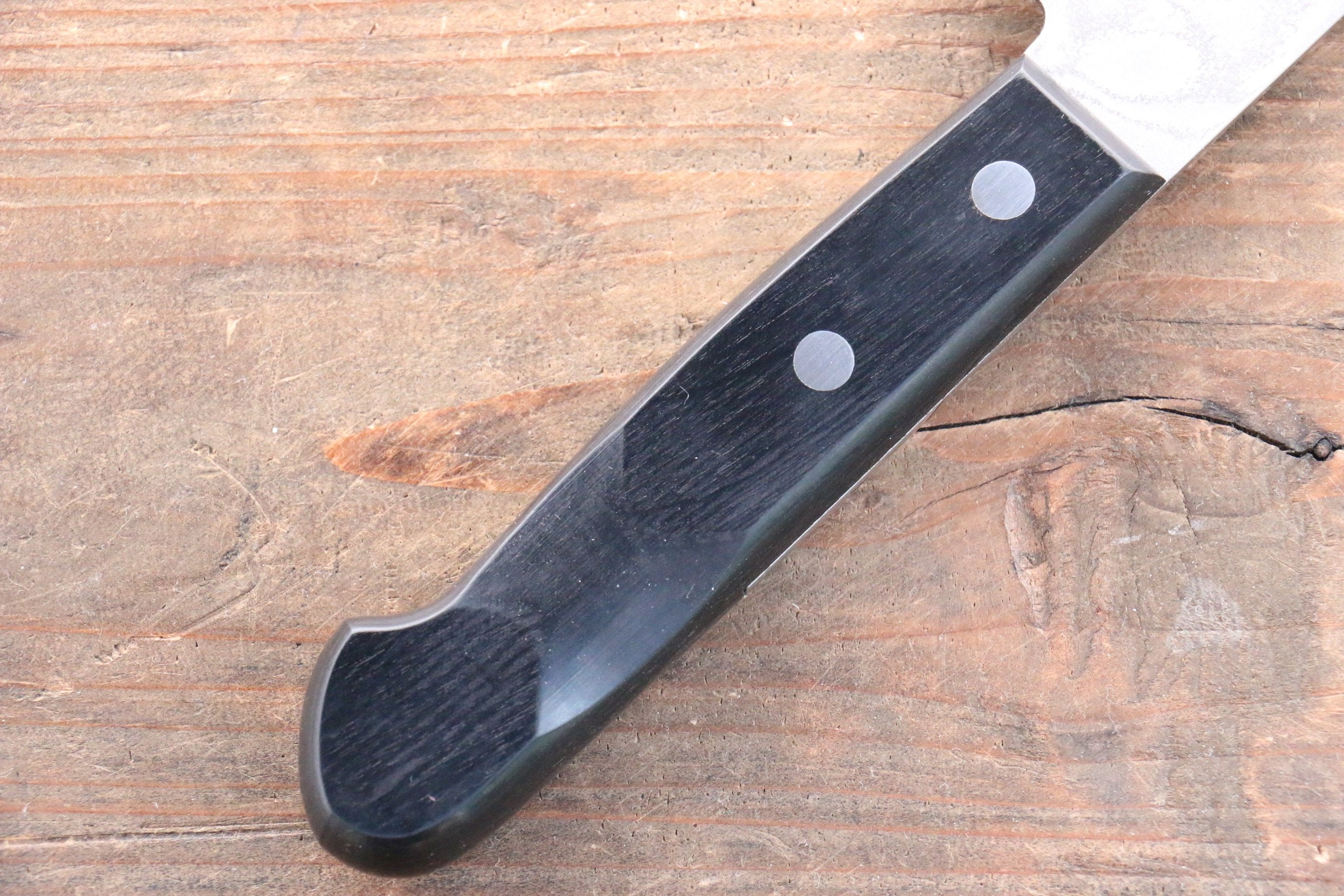 Nao Yamamoto VG10 Black Damascus Santoku Knife 180mm - Japanese Chef Knife with Black Pakkawood Handle - Perfect for Slicing, Dicing, and Chopping Vegetables, Meat, and Fish