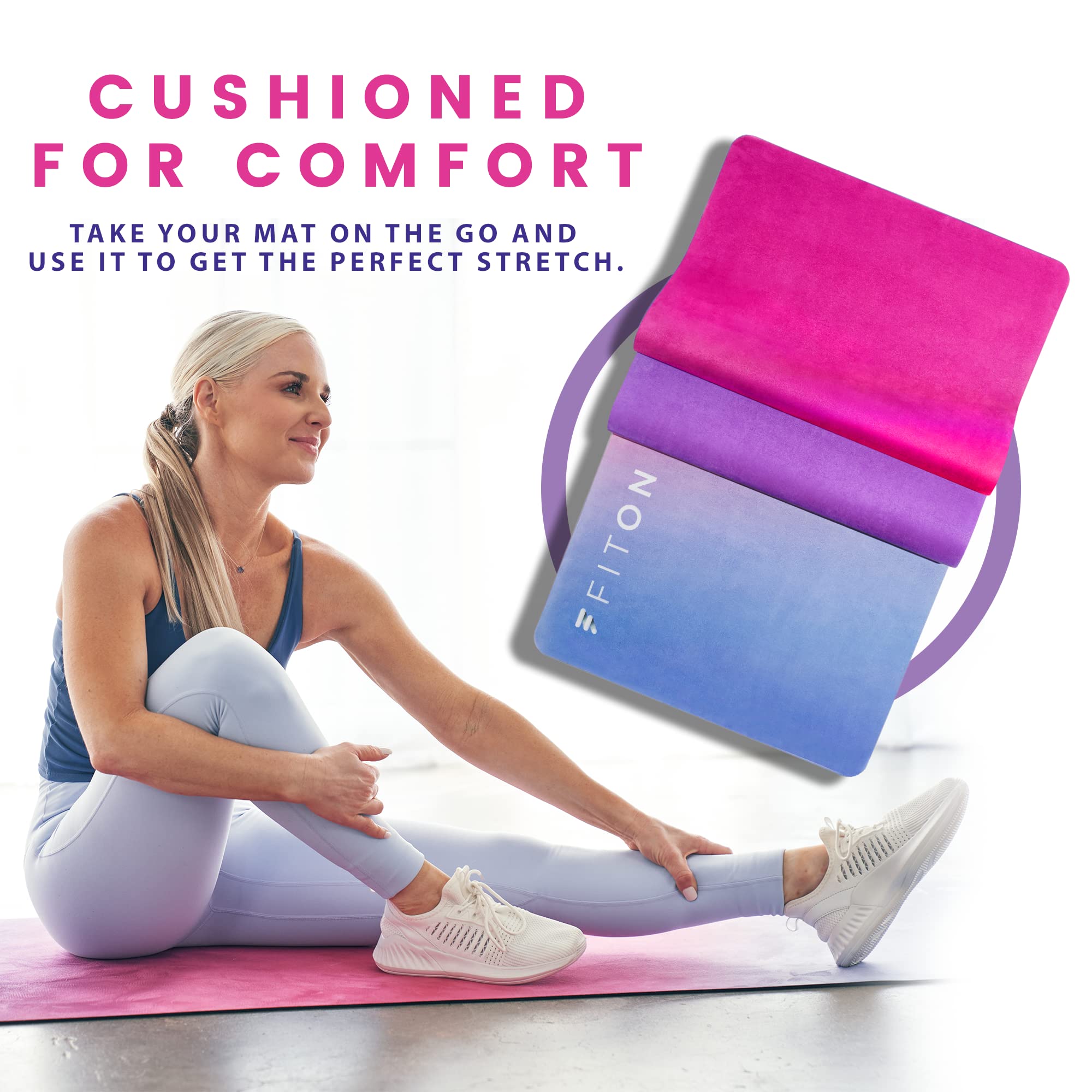 Beginner Yoga Starter Kit with Exercise Mat, Resistance Bands & Water Bottle - Sunset | Complete Yoga Set for Home, Gym & Outdoor Workouts | Perfect for Yoga, Pilates & Fitness Training
