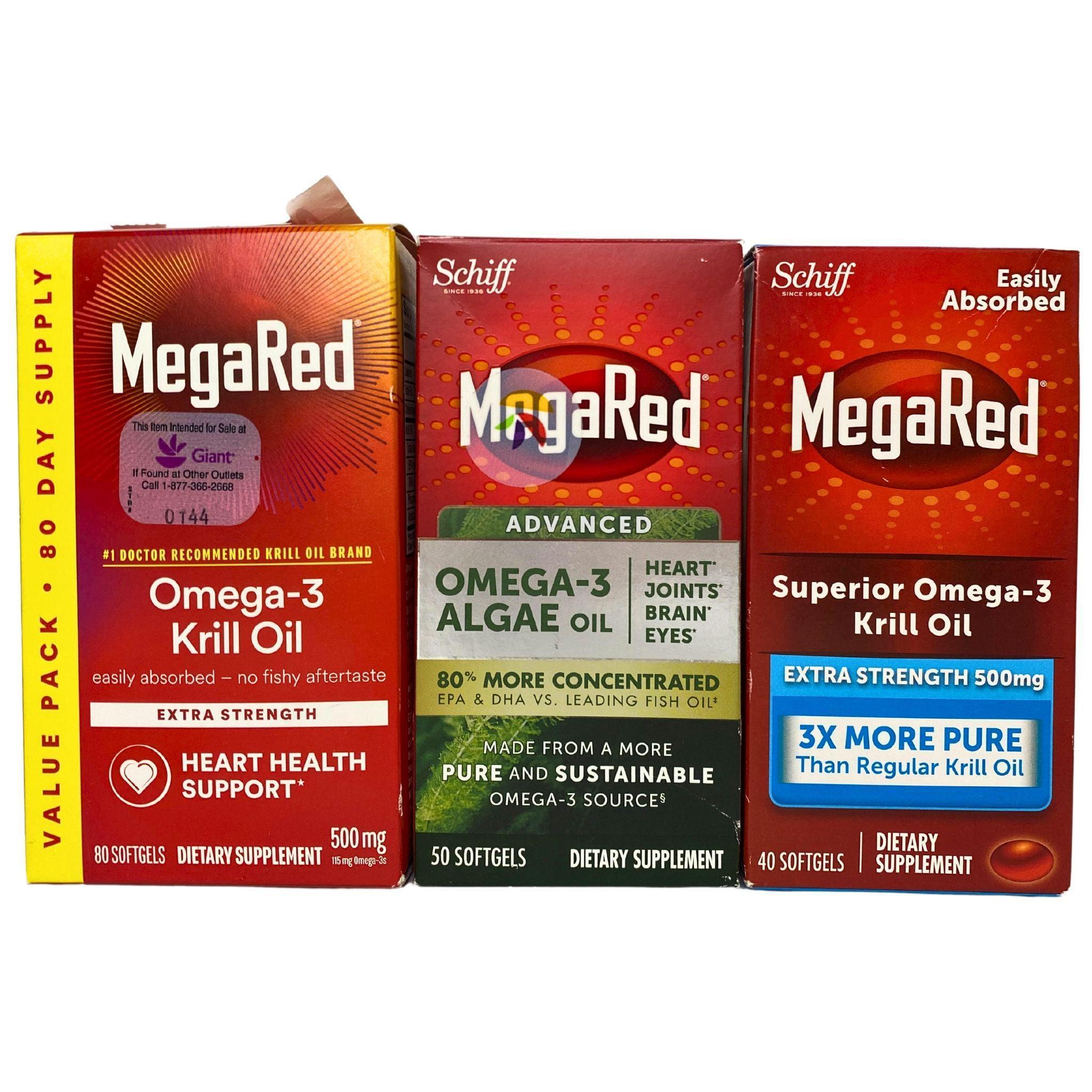 Premium MegaRed Omega-3 Supplement with Algae Oil & Krill Oil - 42 Softgels for Heart, Brain & Joint Health - Perfect for Daily Wellness Routine & Active Lifestyle