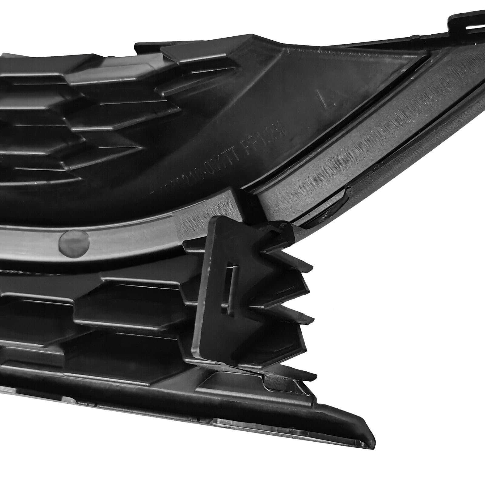 2012-2015 Volkswagen Passat Front Bumper Upper Chrome Grille with Fog Light Cover Assembly - Perfect Replacement for VW Sedan Models | Enhances Vehicle Appearance & Protection