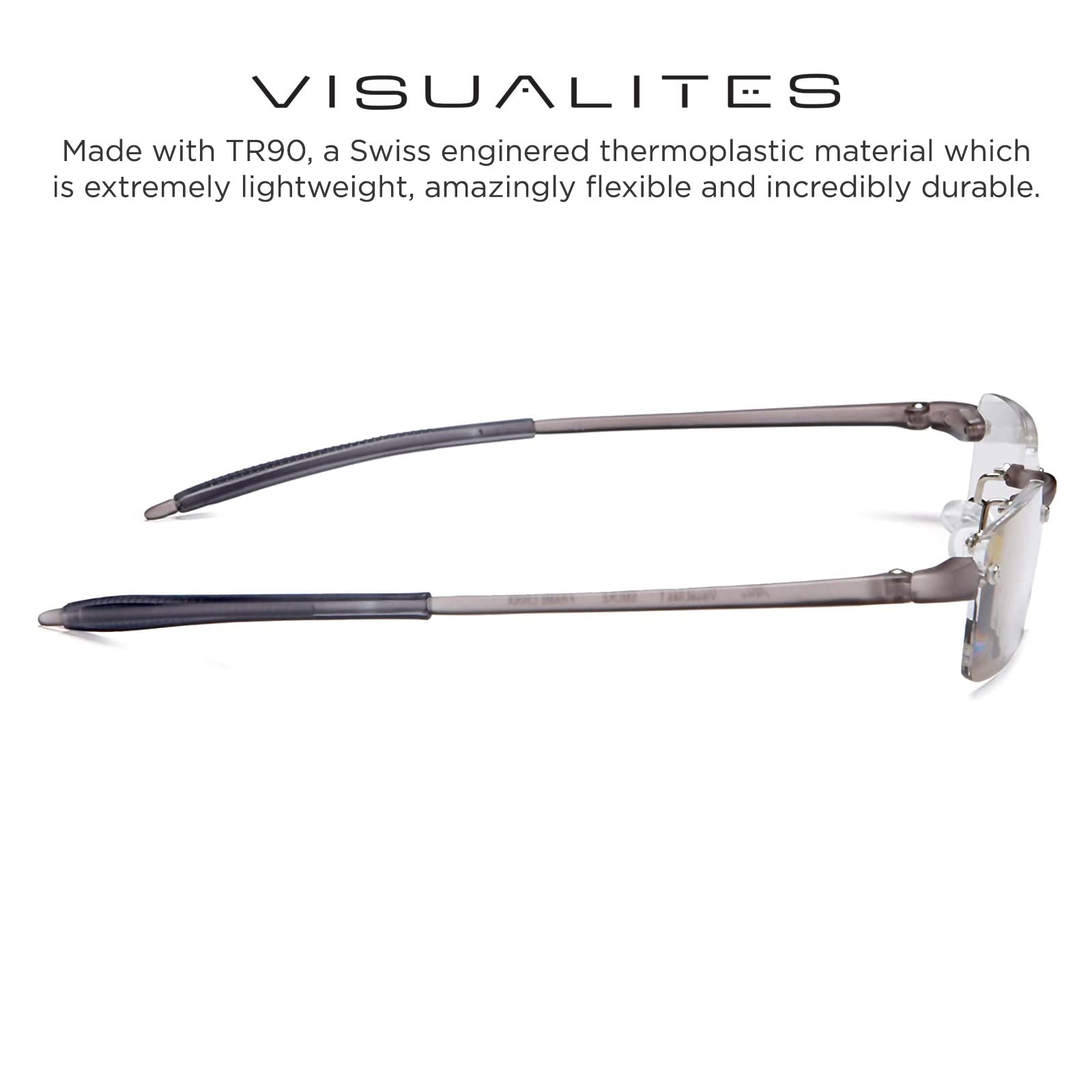 Lightweight Rimless Reading Glasses for Men and Women - VIS 1 Model - Perfect for Reading, Computer Work & Everyday Use
