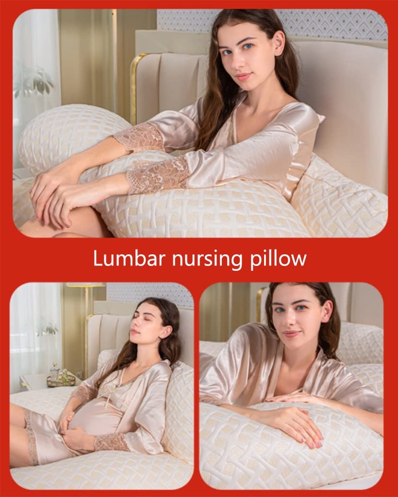 55in Pregnancy Pillow for Women - Full Body Support for Back, Legs, Neck & Hip Pain Relief - Removable Washable Cover - Perfect for Sleeping, Nursing & Maternity Comfort