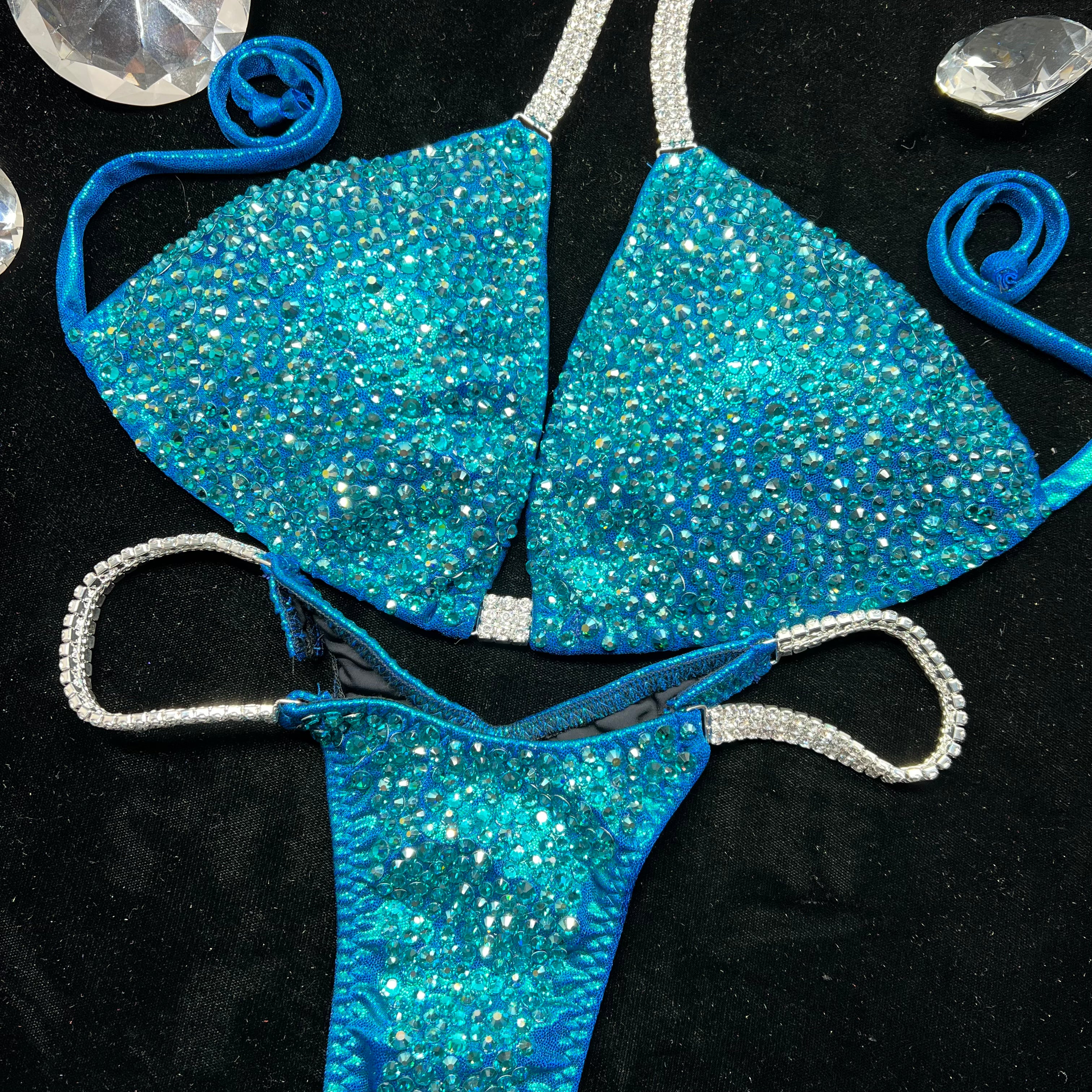 Ultimate Glam Turquoise Blue Zircon Jewelry - Elegant Necklace for Women | Perfect for Parties, Weddings & Special Occasions