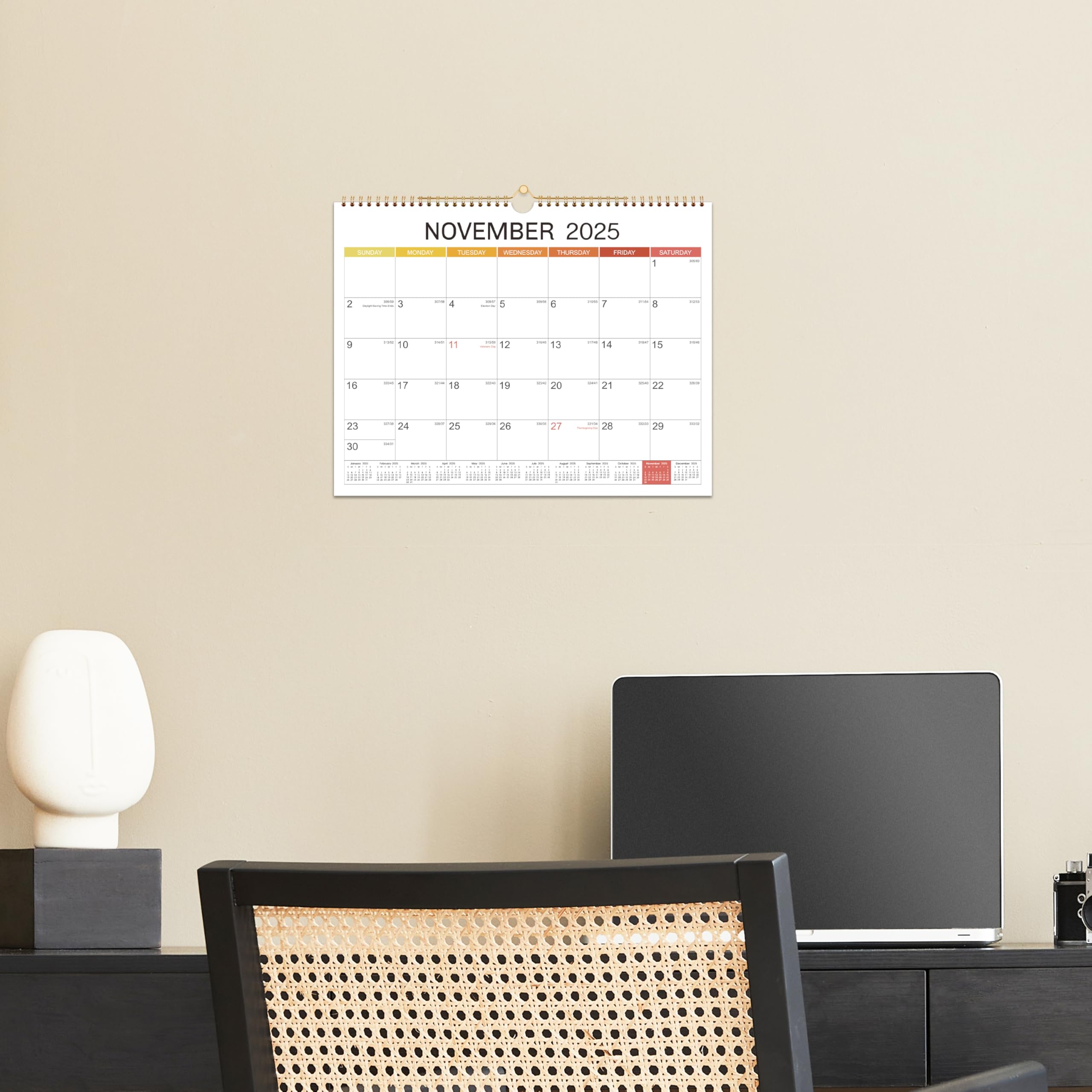 2025-2026 Wall Calendar Planner | 18-Month Hanging Calendar (July 2025 - December 2026) | 15