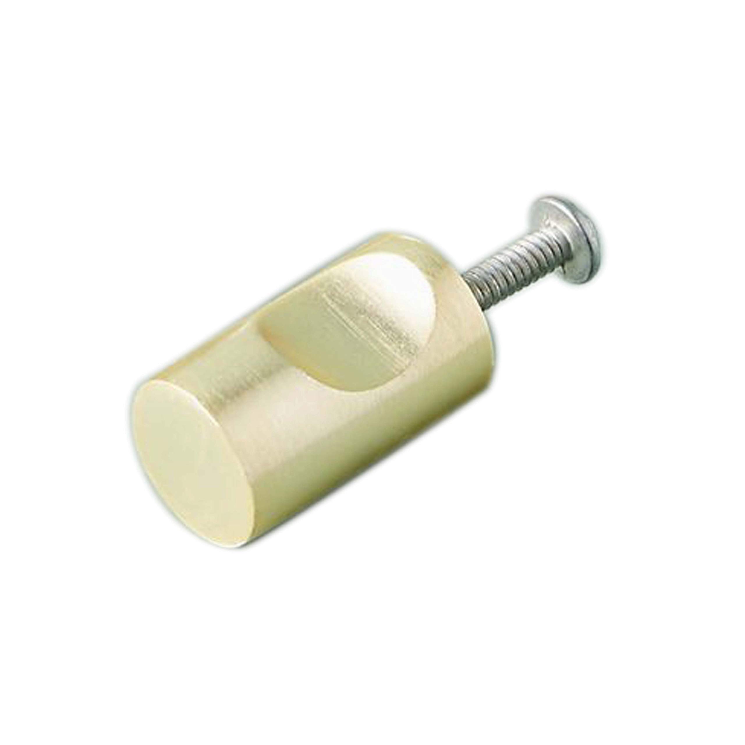 Perilla Home Set of 4 Brushed Nickel Cabinet Knobs - Modern Kitchen Cupboard & Dresser Drawer Pulls - Off White Hardware for Wardrobe, Glass Doors & Furniture (Perfect for Home Renovation & DIY Projects)