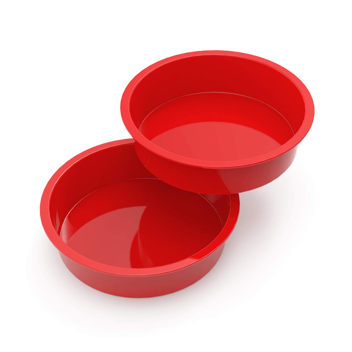 Non-Stick Silicone Cake Pan Set of 2 - 8 Inch Round Baking Molds (20cm) for Layer Cakes, Cheesecakes & Desserts - Perfect for Home Baking, Party Treats & Holiday Cooking