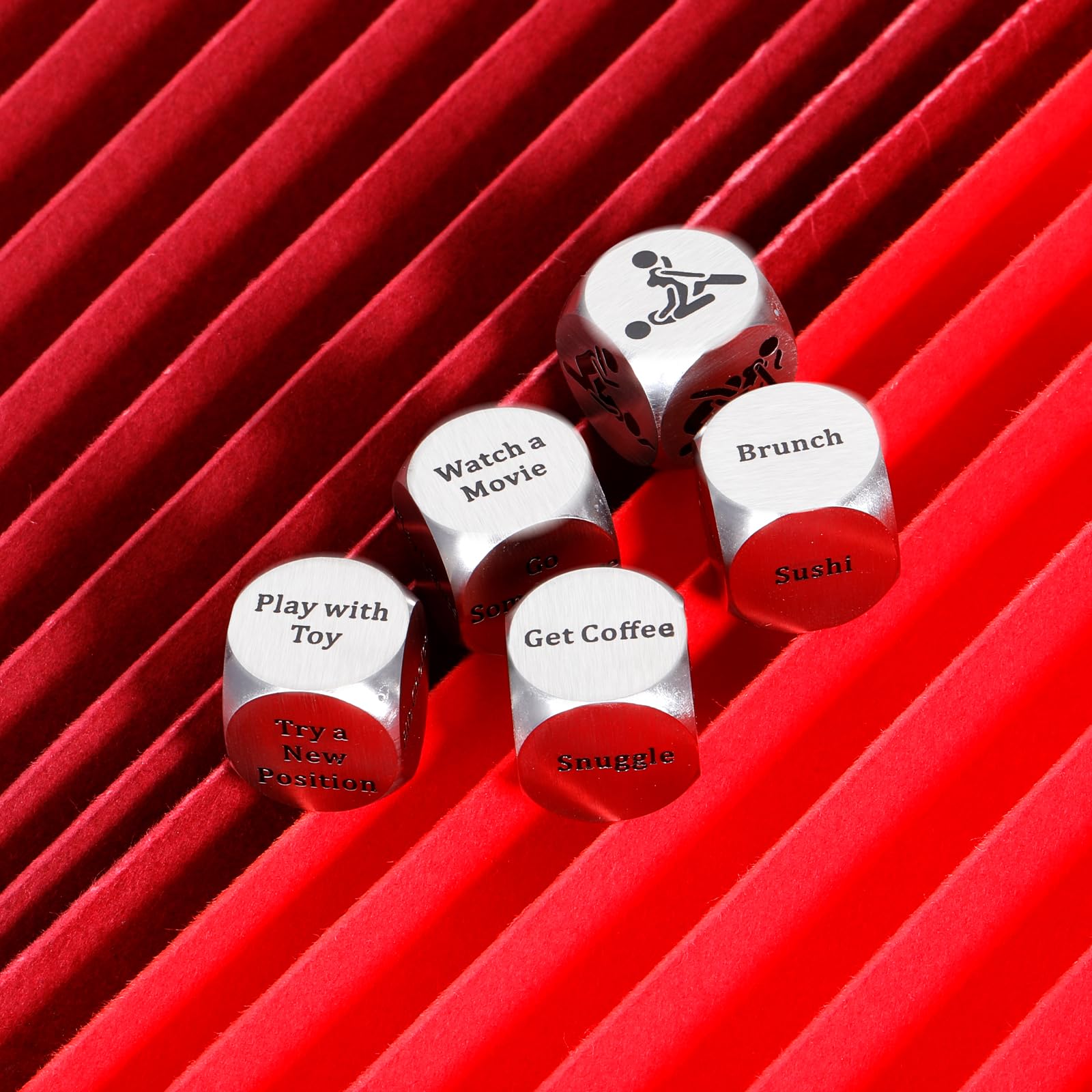 VANLOVEMAC Anniversary Date Night Dice Set for Couples - Fun Romantic Game for Women & Men, Boyfriend & Girlfriend, Wife & Husband - Perfect Valentine's Day, Christmas, 11th Anniversary & Wedding Gift - Great for Date Nights, Romantic Evenings & Special Occasions