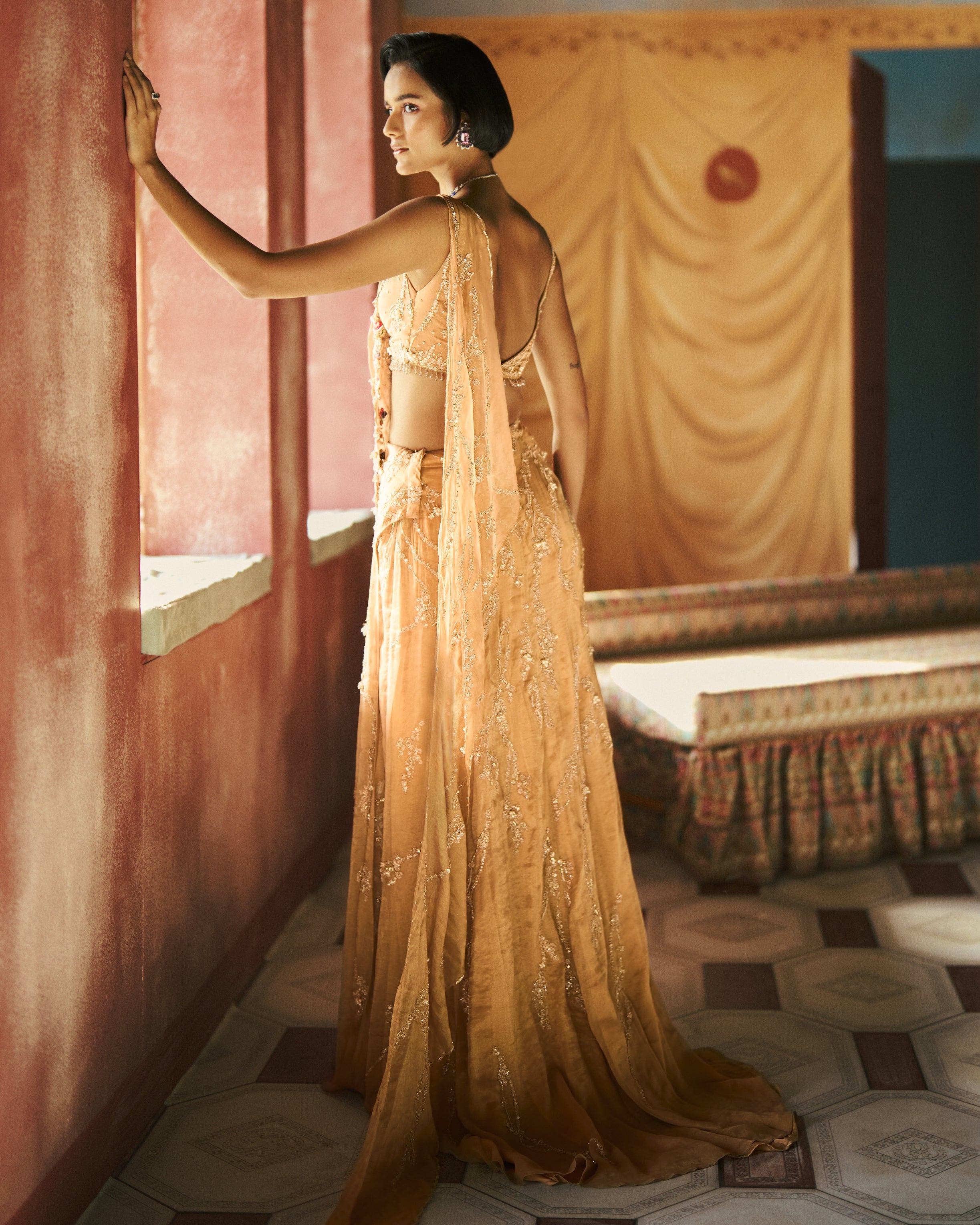 Aureva Drape Sari Set - Elegant Indian Traditional Outfit for Women | Perfect for Weddings, Festivals & Special Occasions