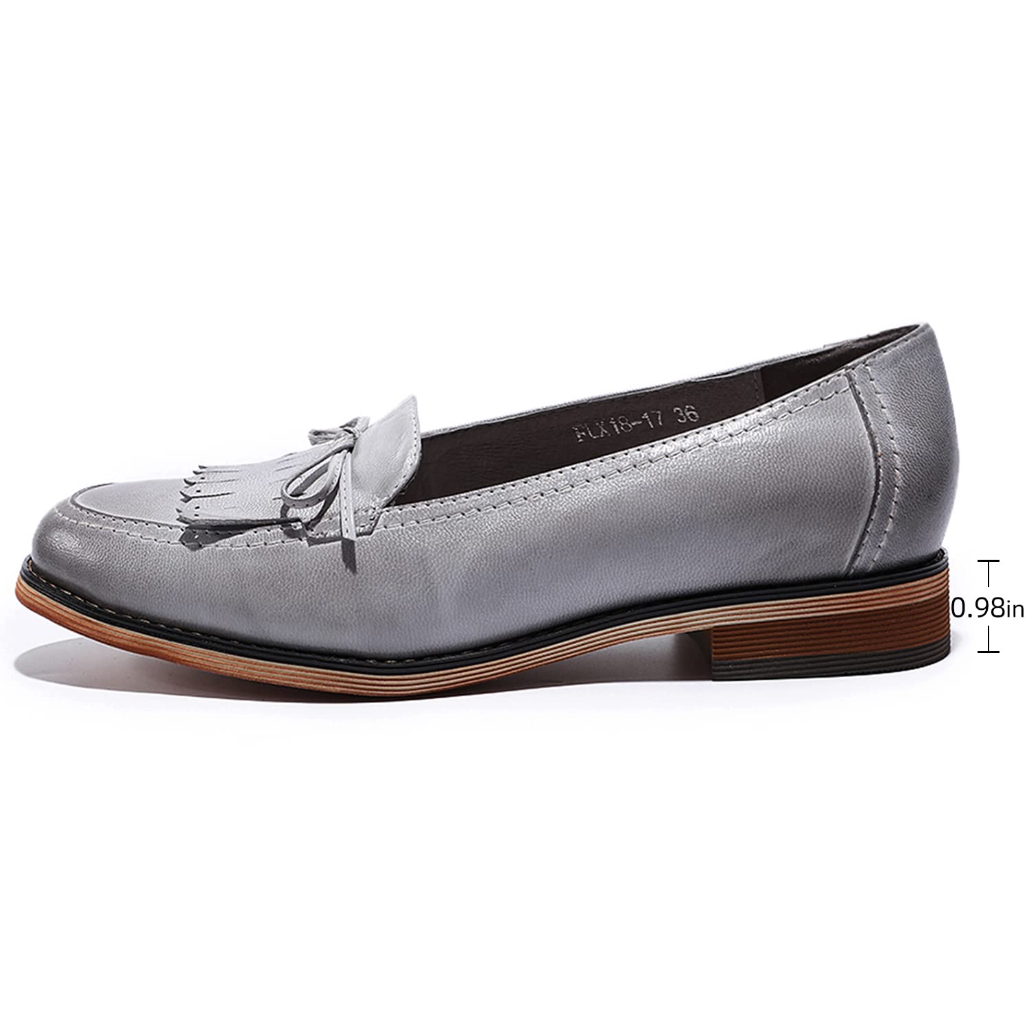 Women's Leather Tassel Loafers - Slip On Casual & Office Flats for Ladies | Mona Flying Dress Shoes | Perfect for Work, Business Meetings & Everyday Wear