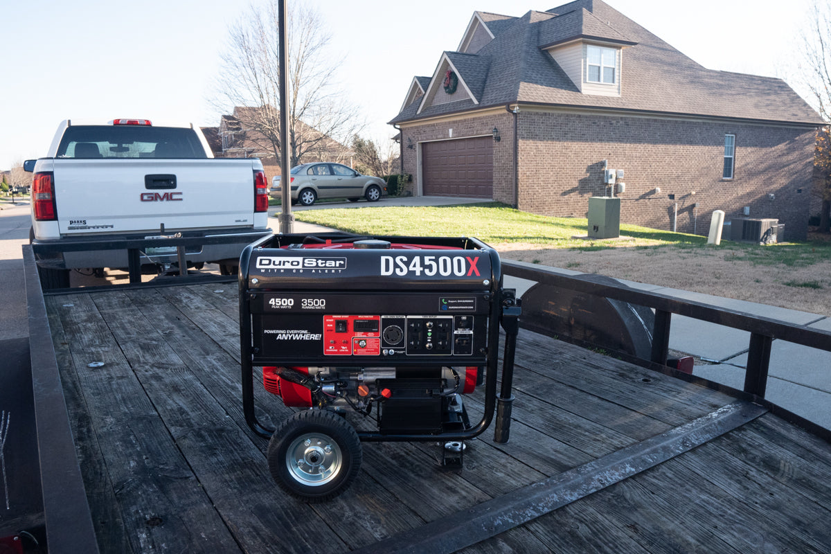 4,500 Watt Portable Gasoline Generator with CO Alert - Reliable Backup Power for Home, Camping & Emergency Use