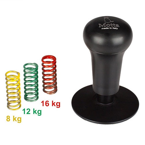 **Motta Spring Loaded Tamper for Espresso - 18lb, 26lb, 35lb Pressure Options - Perfect for Baristas & Home Coffee Brewing**    **使用场景 (Use Cases):** Ideal for professional baristas, coffee shops, and home espresso enthusiasts to achieve consistent tamping pressure for perfect espresso extraction.