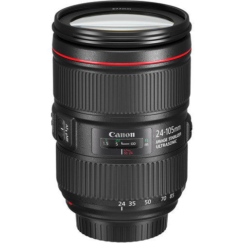 Canon EF 24-105mm f/4L IS II USM Lens for Canon DSLR Cameras - Includes Lens Adapter, Carrying Case & Flexible Spider Tripod - Perfect for Travel, Portrait & Landscape Photography