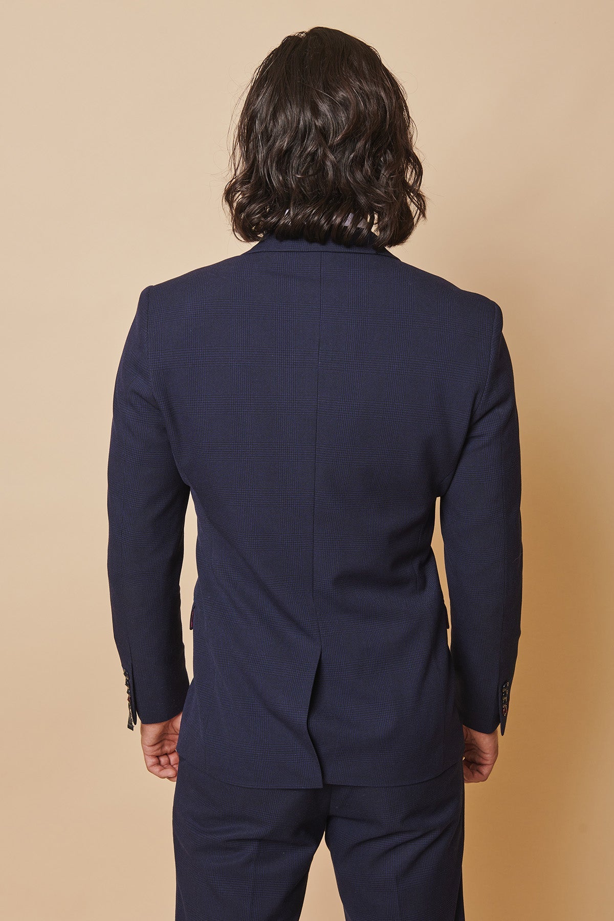 Former Sunderland Football Player Michael Gray in Bromley Navy Double Breasted Suit - Perfect for Weddings, Business Meetings & Formal Events