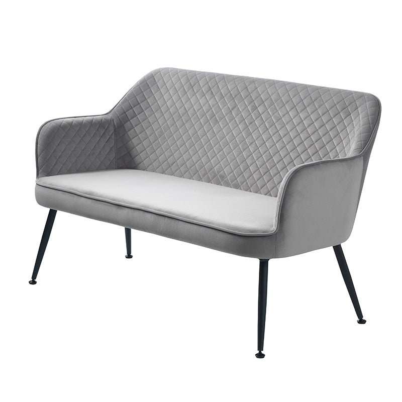 BERRIE 2 Seater Sofa - Modern Grey Fabric Loveseat for Living Room, Apartment & Small Spaces - Comfortable Couch for Relaxing & Entertaining Guests