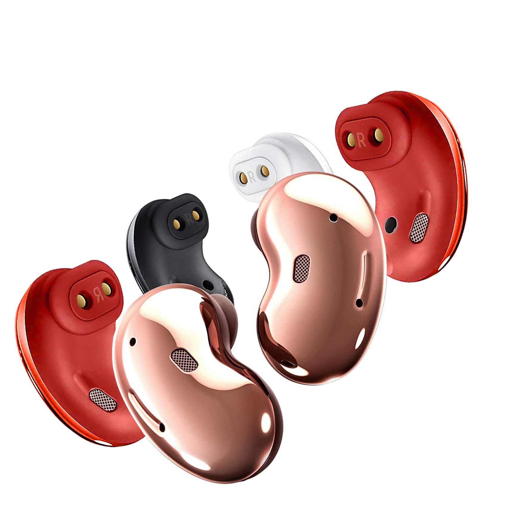 4 Pairs Black Silicone Ear Tips Replacement for Samsung Galaxy Buds Live - Noise Isolation Earbud Cushions - Perfect for Workouts, Commuting & Travel
