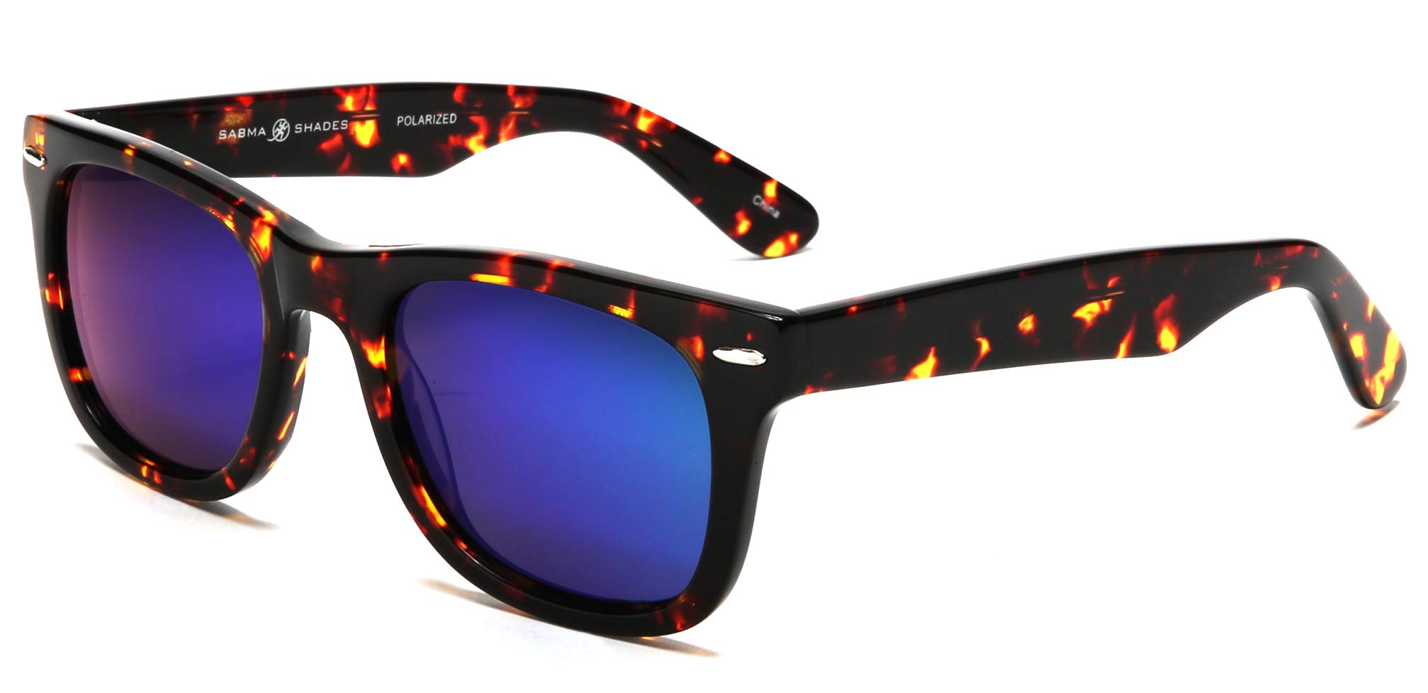 Polarized Horned Rim Verona Sunglasses for Men & Women - UV Protection, Retro Style - Perfect for Driving, Beach & Outdoor Activities