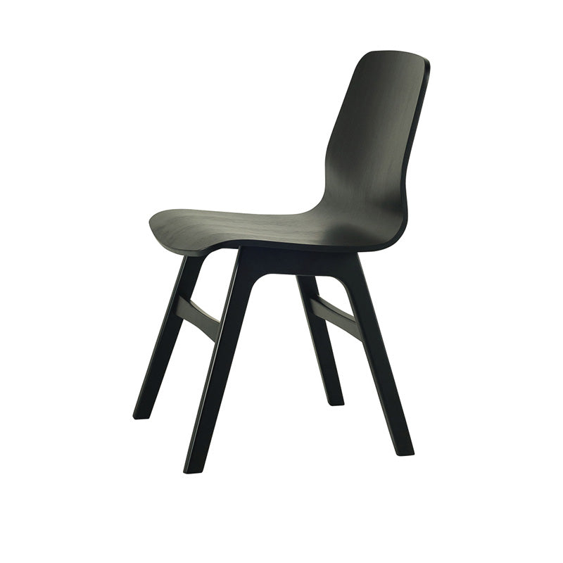 ALYSSA Modern Dining Chair - Solid Oak Wood with Black Upholstery - Perfect for Kitchen, Dining Room, and Home Office Seating