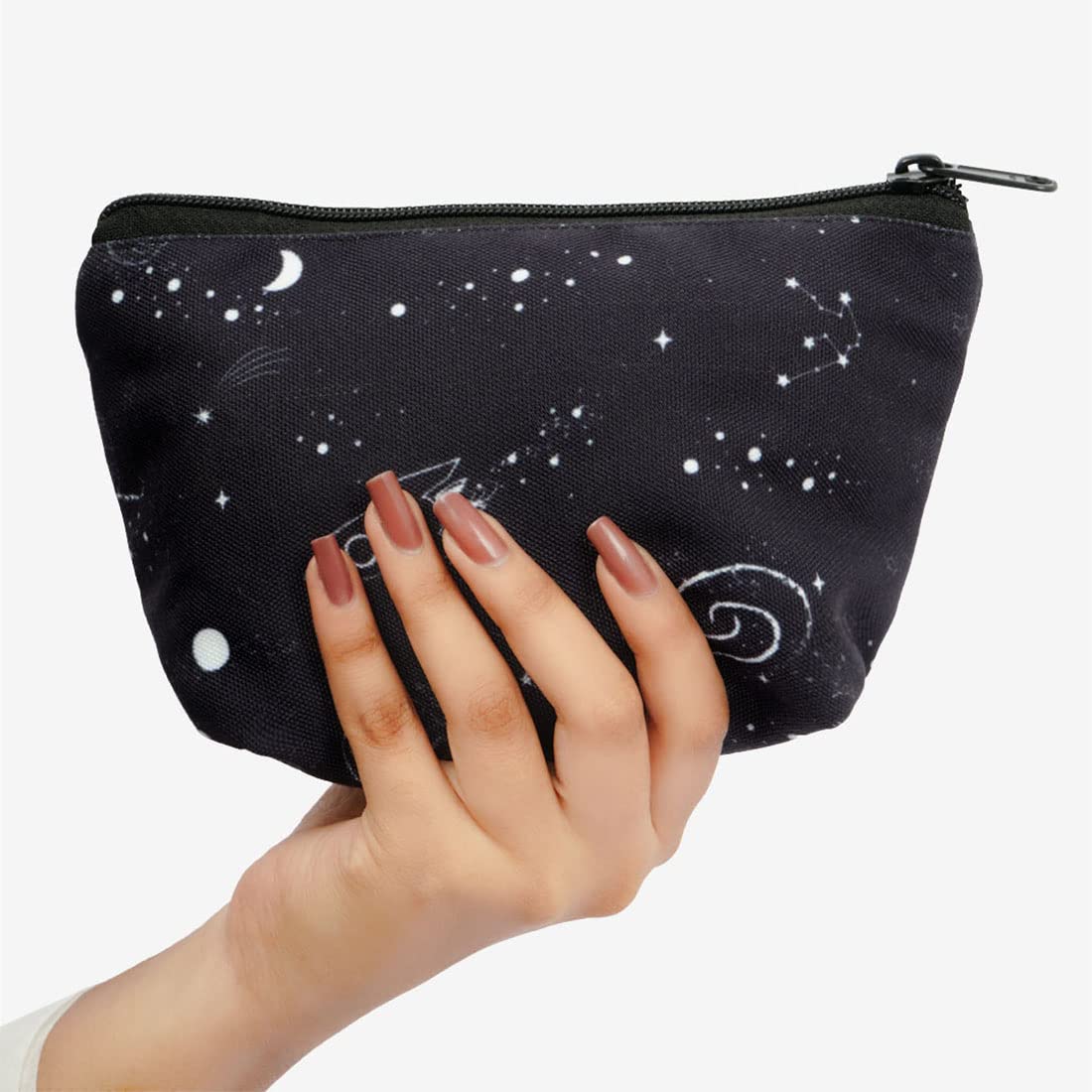 Crazyify Printed Makeup Bag Set of 2 - Waterproof Cosmetic Pouch & Travel Toiletry Organizer for Women | Perfect for Travel, Gym, and Daily Essentials Storage