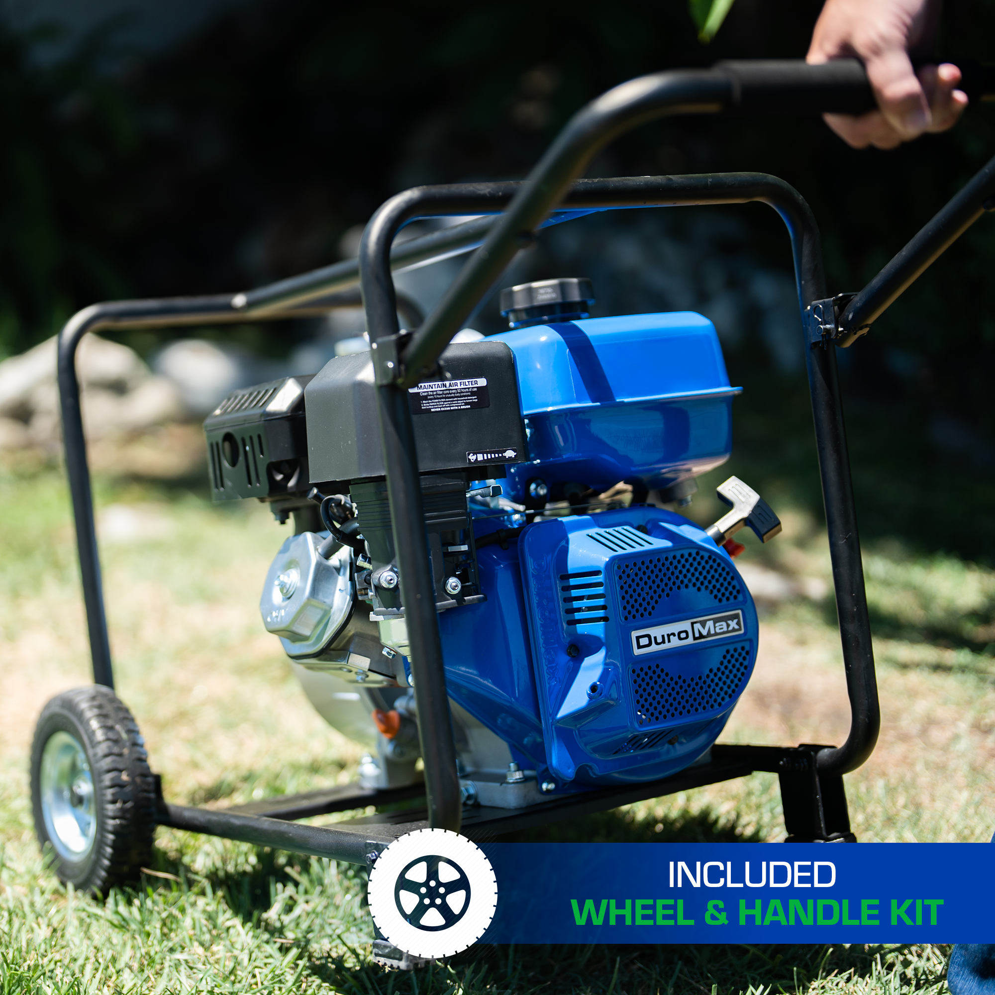 158 GPM 2-Stroke Dual Fuel Gasoline/Propane Portable Water Pump - Ideal for Farm Irrigation, Construction Sites & Emergency Flood Control