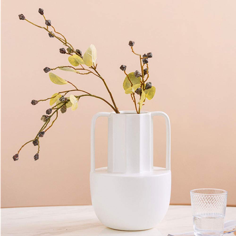 Black and White Ceramic Sculpture Vase - Nordic Creative Simple Living Room Flower Decor, Art & Craft Home Decoration for Modern Interior Design, Perfect for Centerpieces, Wedding Gifts & Housewarming Presents