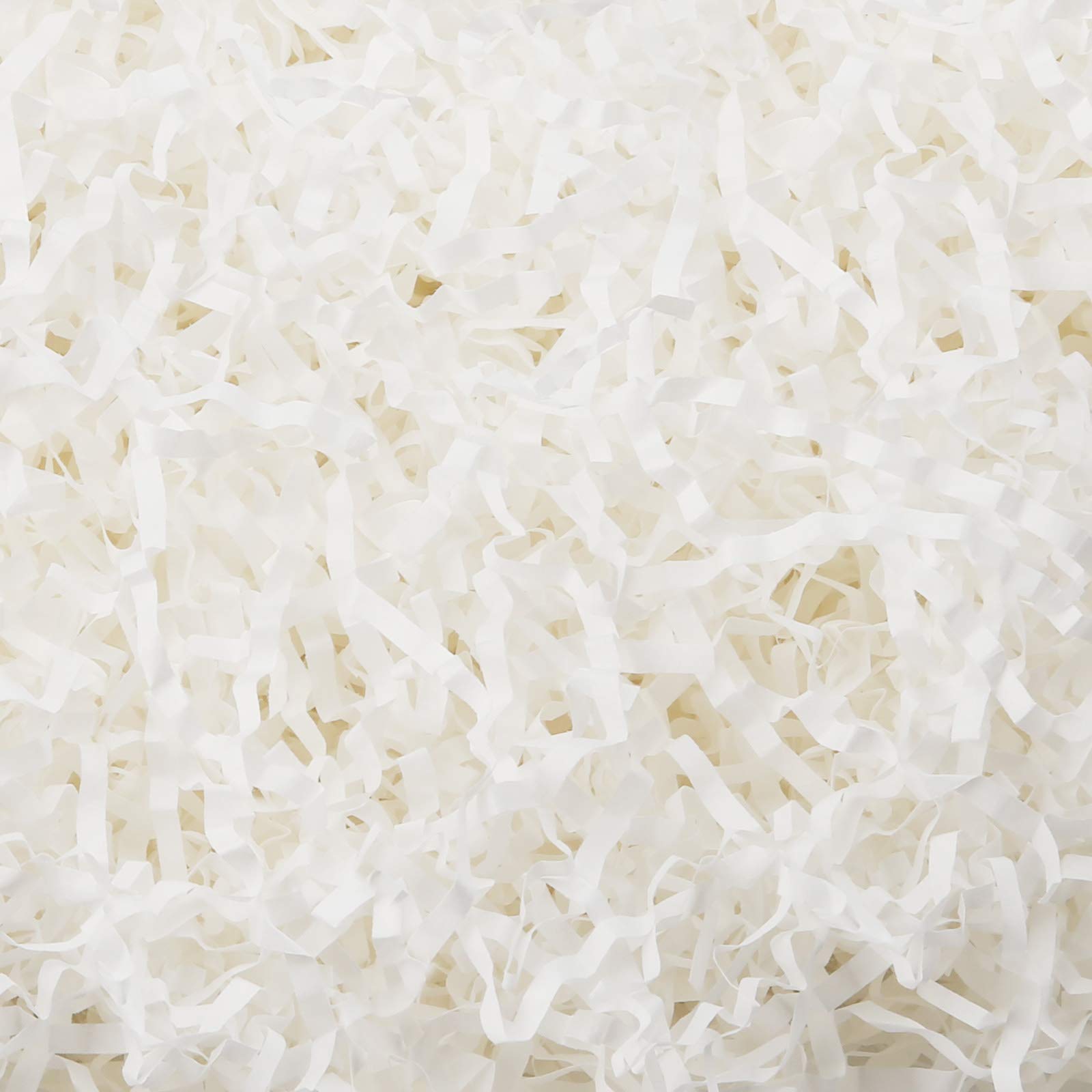 BLK&WH 0.5LB White Crinkle Cut Paper Shreds - Gift Wrapping Filler, Basket & Box Packaging Stuffing, Eco-Friendly Decorative Confetti for Parties, Weddings, Baby Showers & Events