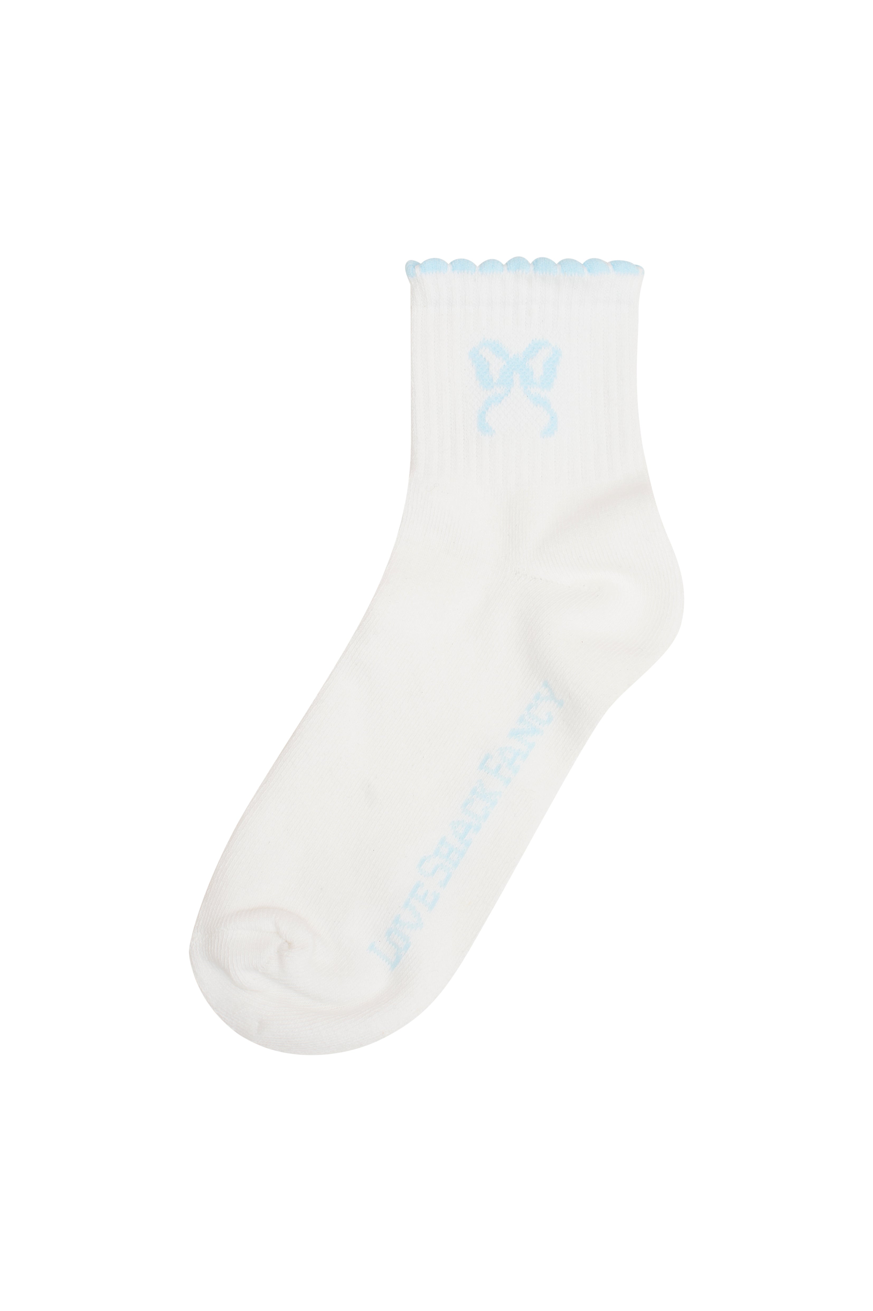 Doyenne Women's Cotton Bow Ankle Socks - Soft Comfortable Casual Socks for Everyday Wear (Blue) - Perfect for Work, Gym, and Home Use