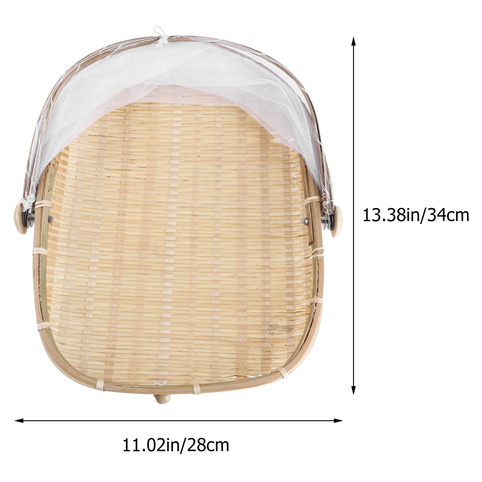 Cabilock Bamboo Storage Basket - Handwoven Bamboo Container for Bread, Fruits & Vegetables | Eco-Friendly Kitchen & Pantry Organizer | Perfect for Home, Picnic & Party Use