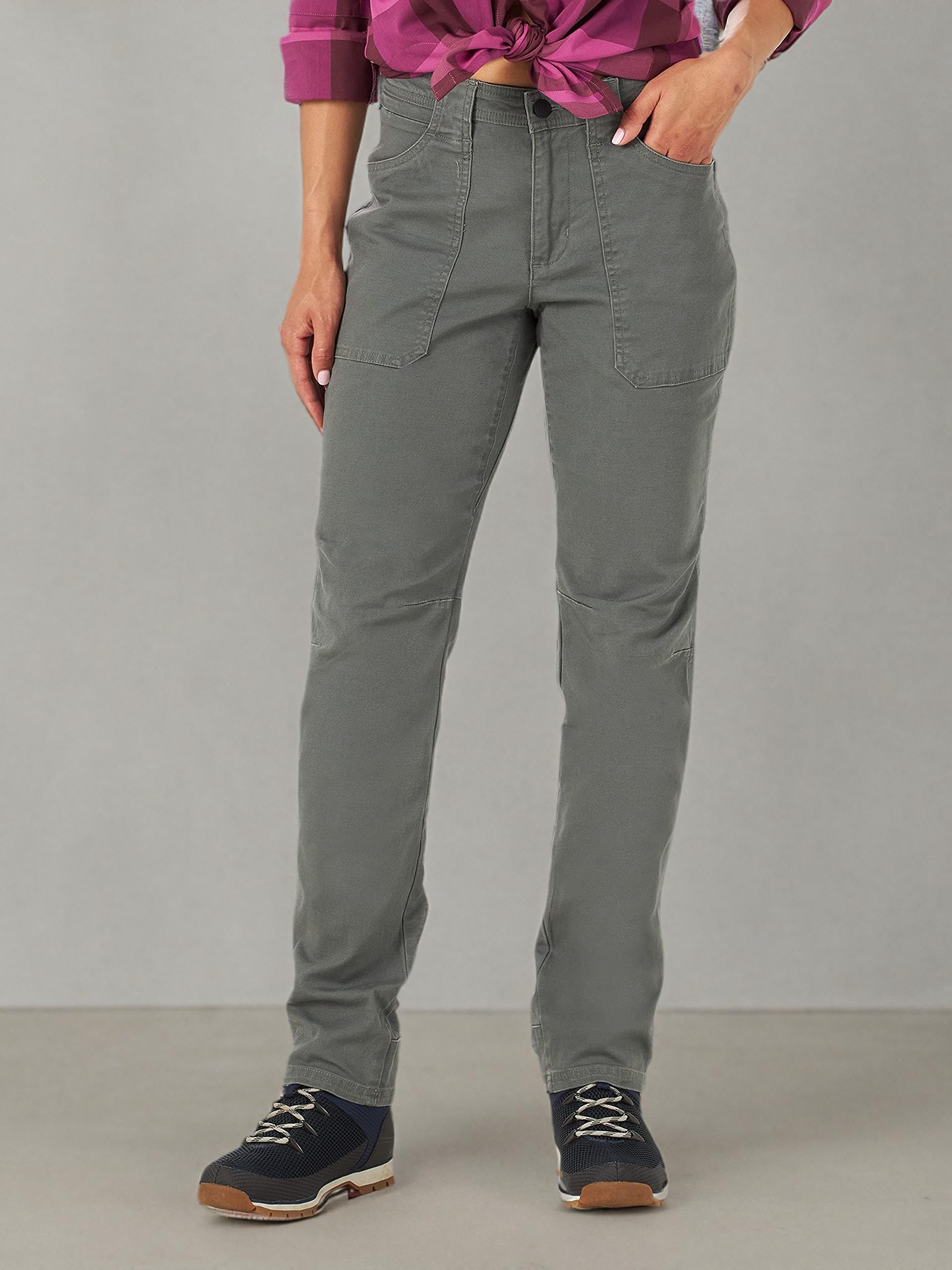 ATG by Wrangler Women's Slim Fit Canvas Pants - Comfortable Casual Work Pants for Outdoor Activities & Everyday Wear