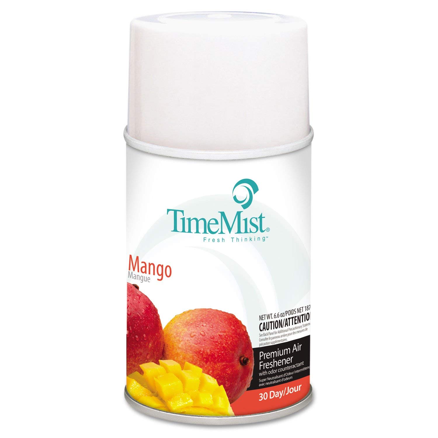 TimeMist Metered Fragrance Dispenser Refills - Tropical Mango Scent (6.6oz Aerosol, Pack of 12) | Air Freshener for Home, Office & Car | Long-Lasting Aroma for Any Space