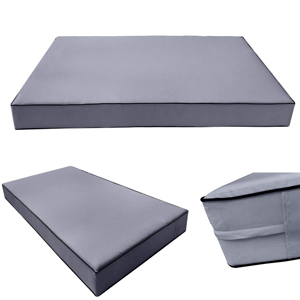 Prolinemax Outdoor Style 1 Twin-XL Daybed Mattress Cover with Contrast Trim - Fitted Bolster Pillow Sheet AD001 - Perfect for Patio Furniture, Sunroom Lounging & Guest Bedding