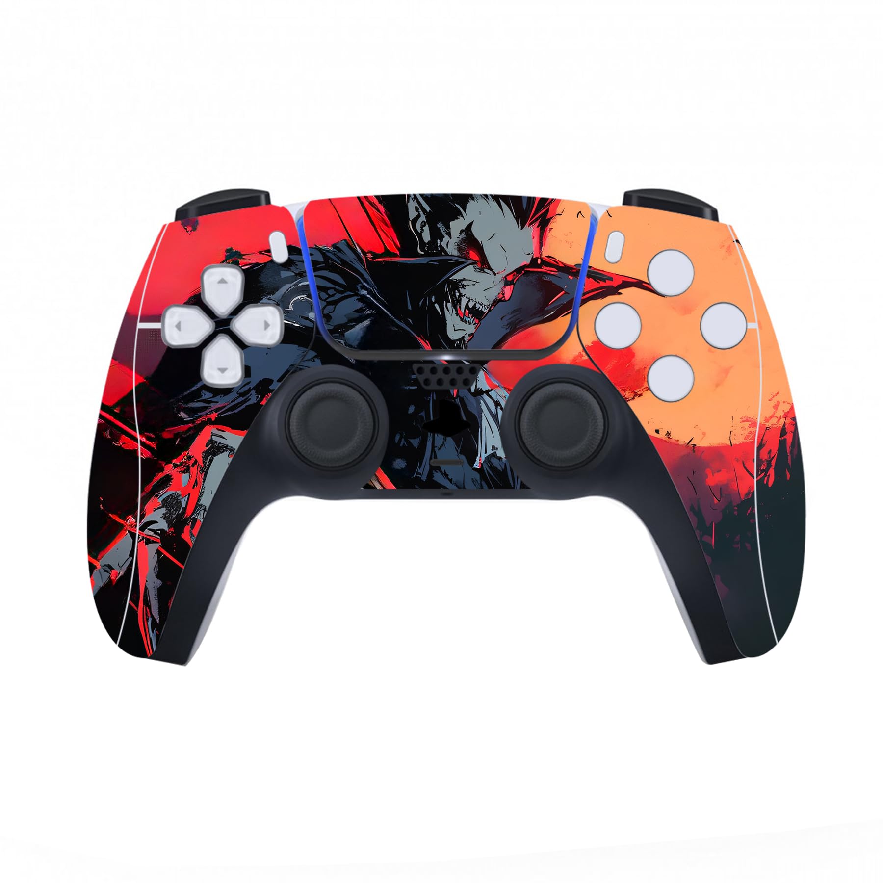 PlayVital PS5 Digital Edition Skin - Vinyl Sticker Protective Cover for PS5 Console, Controller, Charging Dock, Headset & Media Remote - Blood Moon Vampire Design - Perfect for Gaming Protection & Customization
