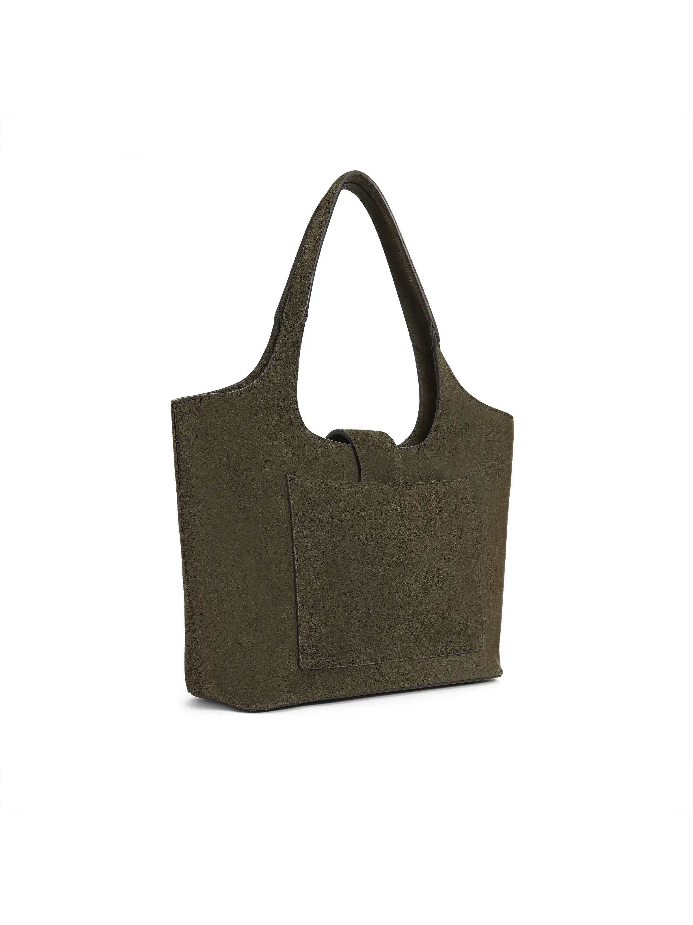 Belmont Tote Bag in Moss Green - Stylish & Spacious Women's Handbag for Work, Travel & Everyday Use