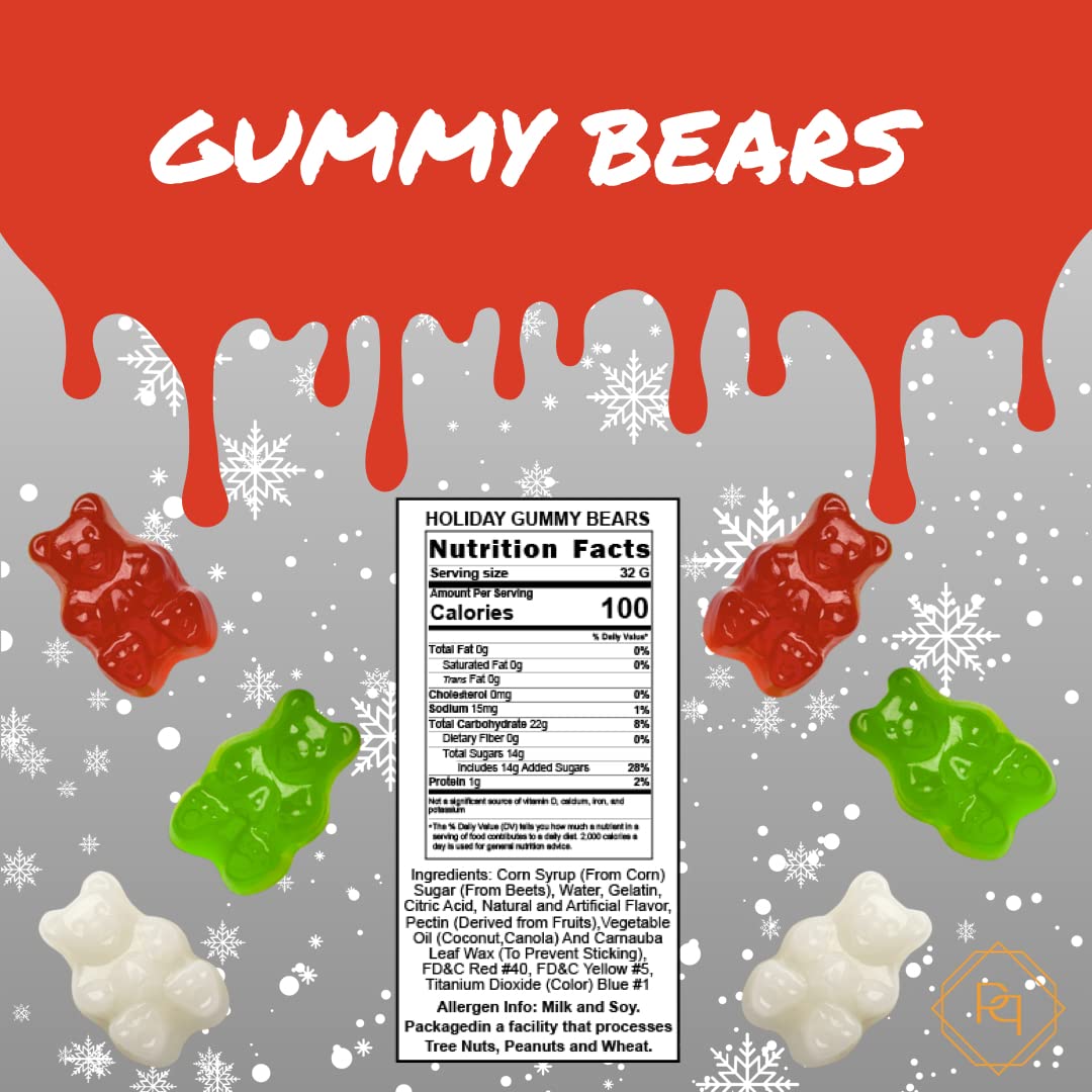 Purple Plum Gummy Bears in Gift Jar - 1LB Assorted Bear-Shaped Gummy Candies with Red Bow - Sweet Treats for Birthdays, Holidays & Party Favors - Perfect Candy Gift for Christmas, Valentine's Day & Special Occasions